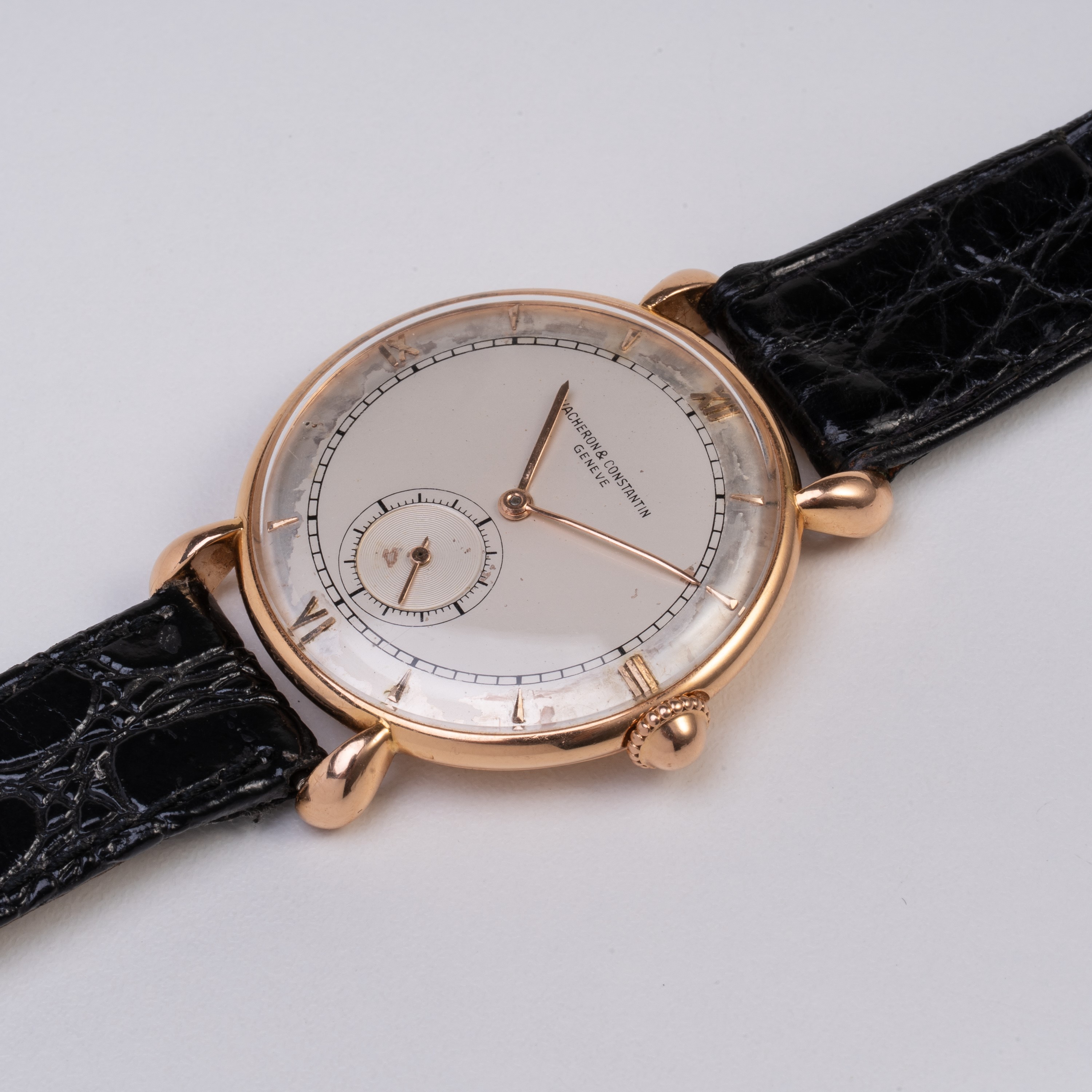 Vacheron Constantin - Orologio solo tempo a carica manuale in oro rosa 18 kt con quadrante bitona...