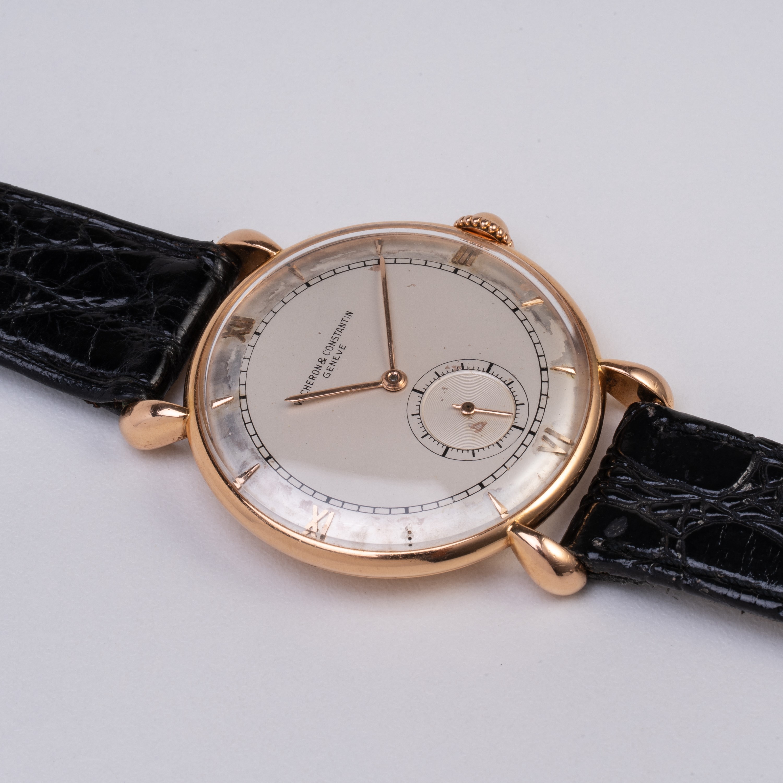 Vacheron Constantin - Orologio solo tempo a carica manuale in oro rosa 18 kt con quadrante bitona...
