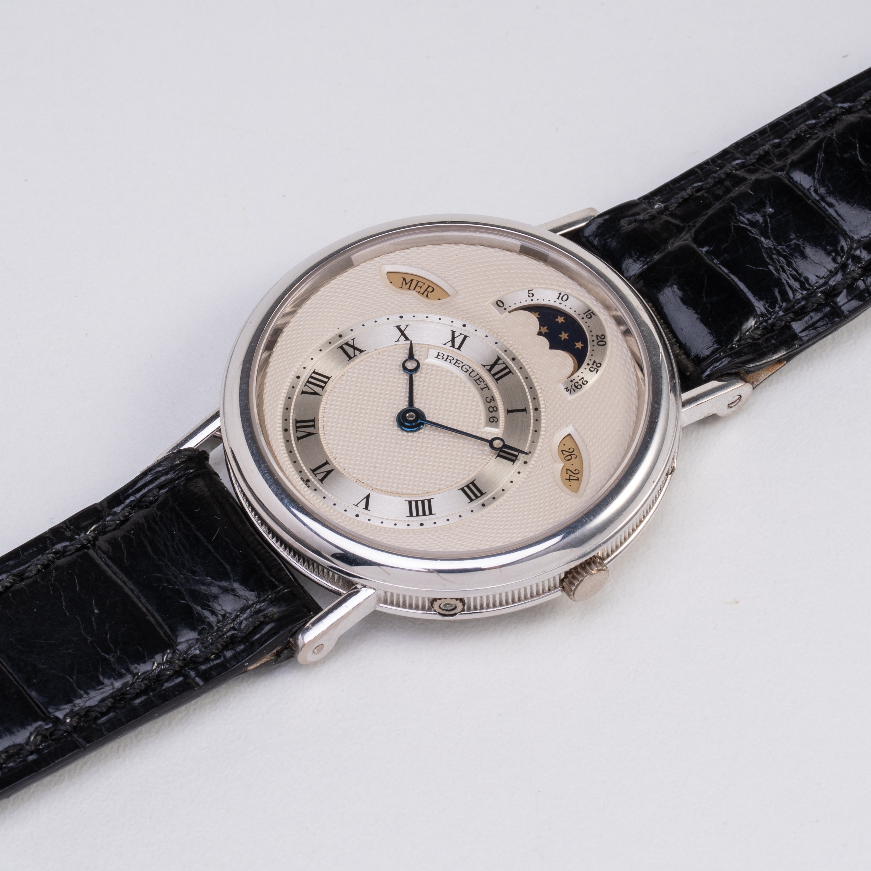 Breguet - Classique 3337 — Orologio a carica automatica in oro bianco 18 kt con quadrante guilloc...