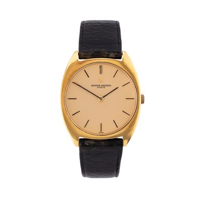 Orologio da polso solo tempo a carica manuale in oro giallo 18 kt con quadrante champagne