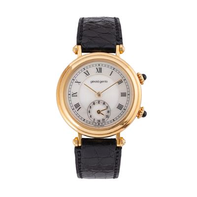 Dual Time, orologio solo tempo automatico in oro giallo 18 kt con quadrante bianco “Clous de Pari...
