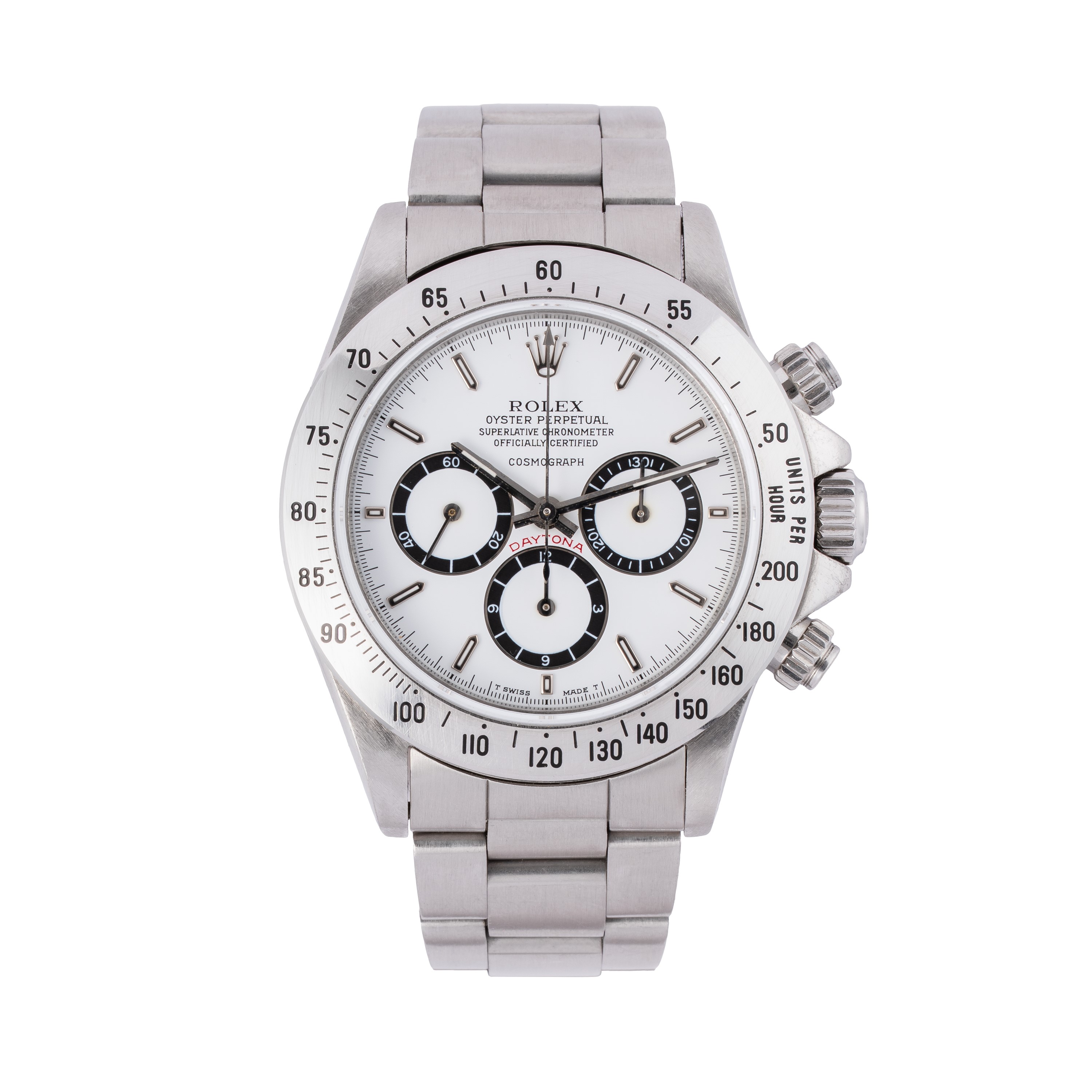 Rolex, Daytona 16520, cronografo a carica automatica in acciaio con quadrante “Floating” bianco e...