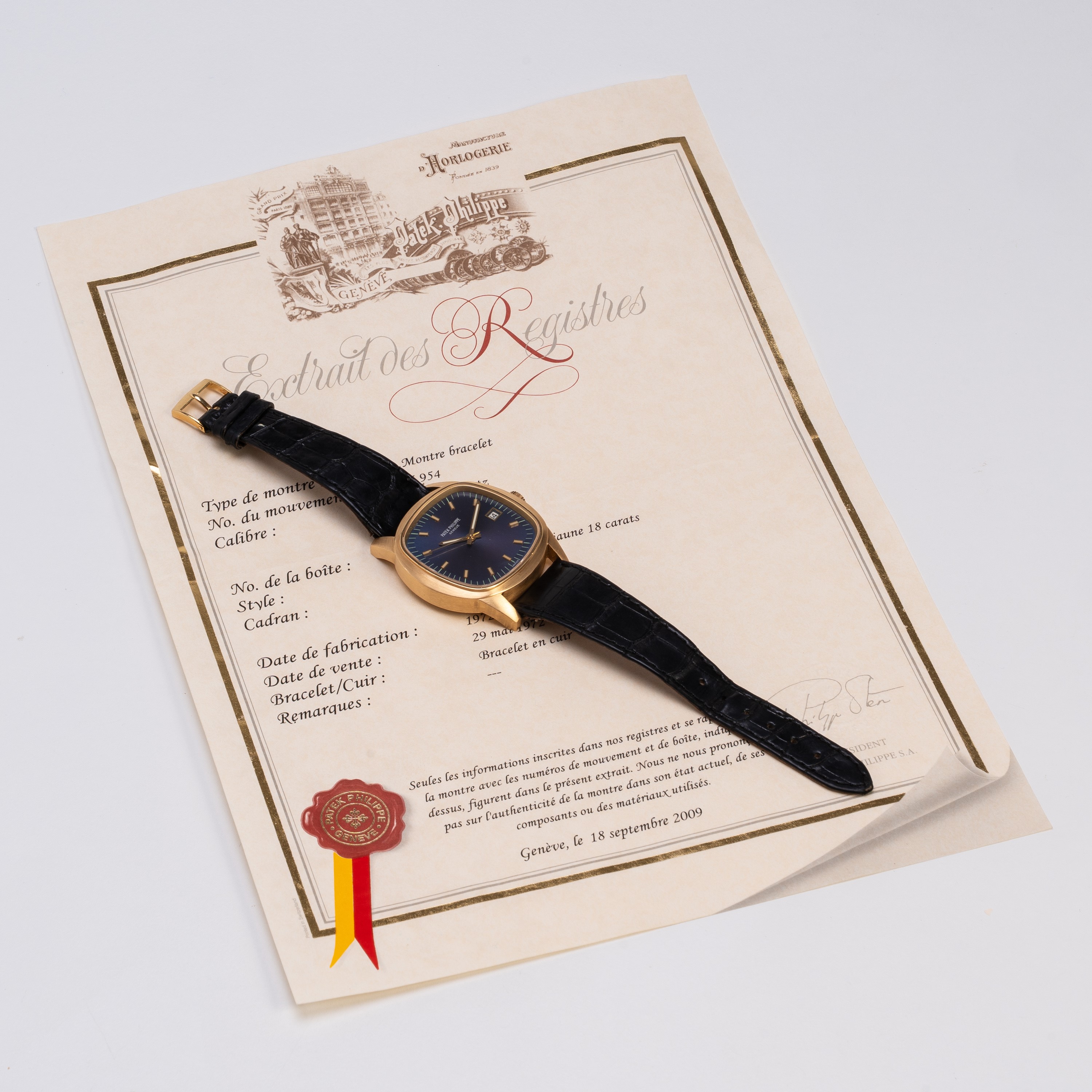 Patek Philippe - Beta 21, orologio da polso solo tempo al quarzo in oro giallo 18 kt