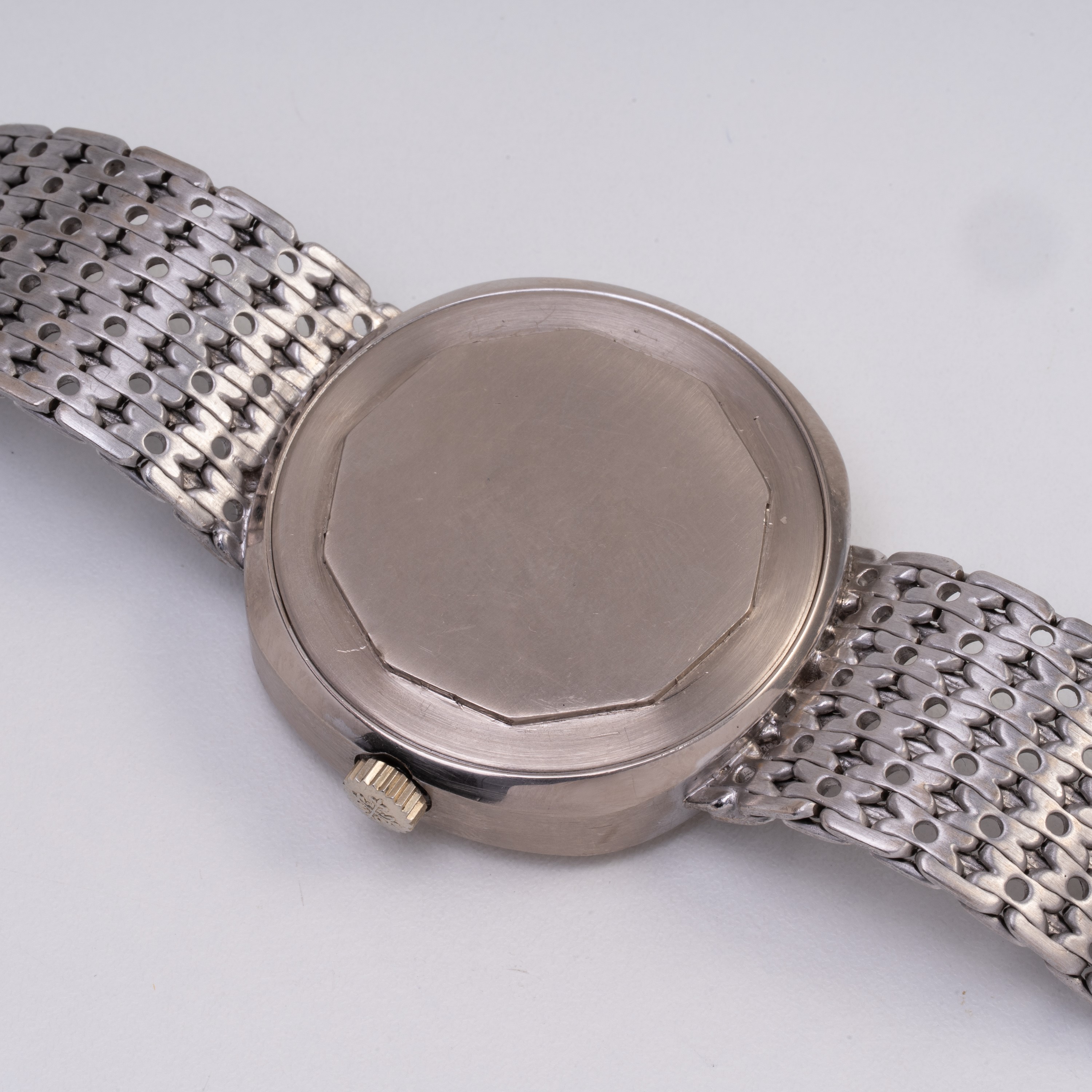 Patek Philippe - Beta 21 — orologio solo tempo al quarzo in oro bianco 18 kt con quadrante blu "S...