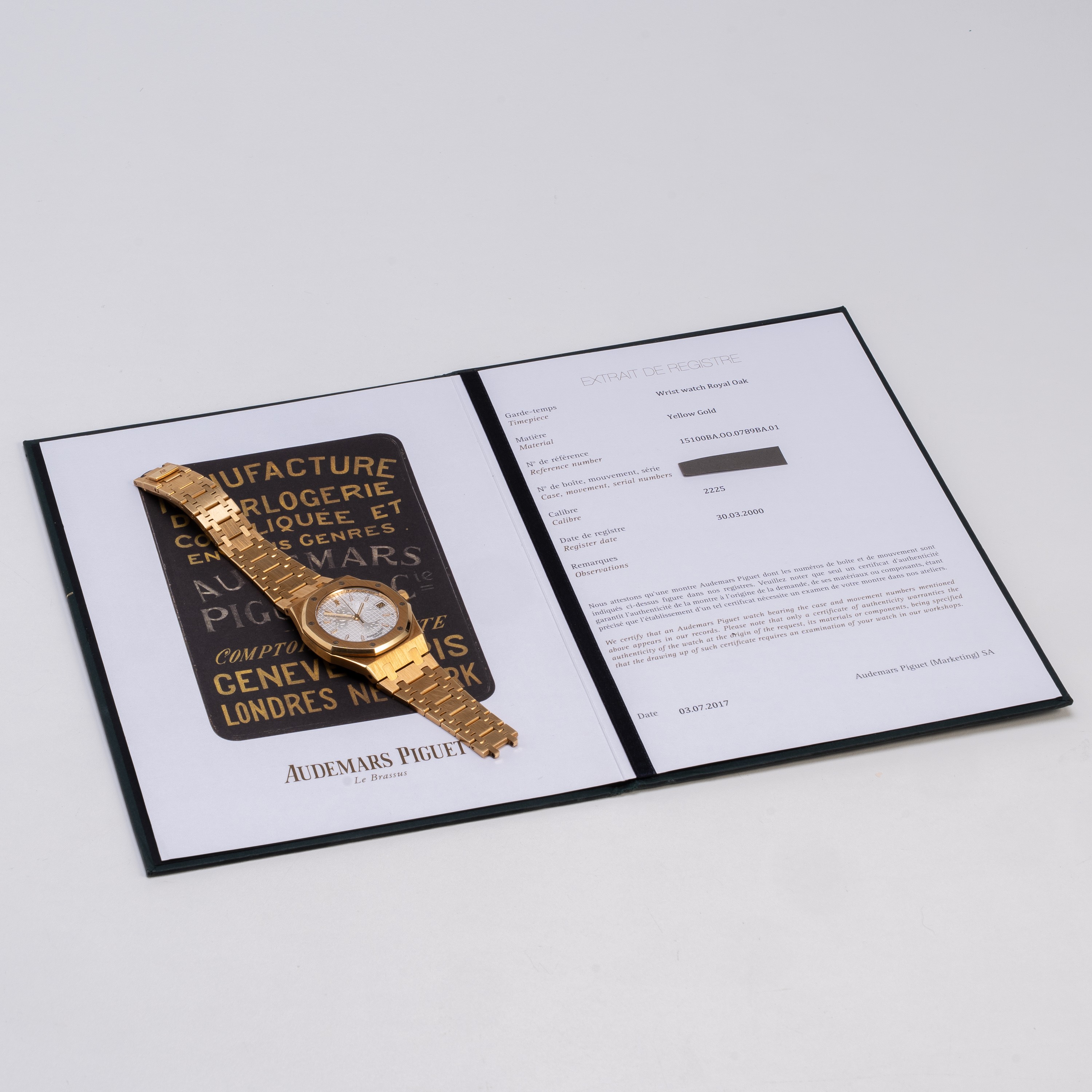 Audemars Piguet - Royal Oak Foundation Time For Tree, riferimento 15100BA.OO.0789BA.01