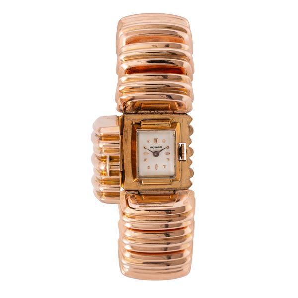 MOVADO - MOVADO OROLOGIO GIOIELLO IN ORO ROSA 18KT A CARICA MANUALE CON QUADRANTE BIANCO