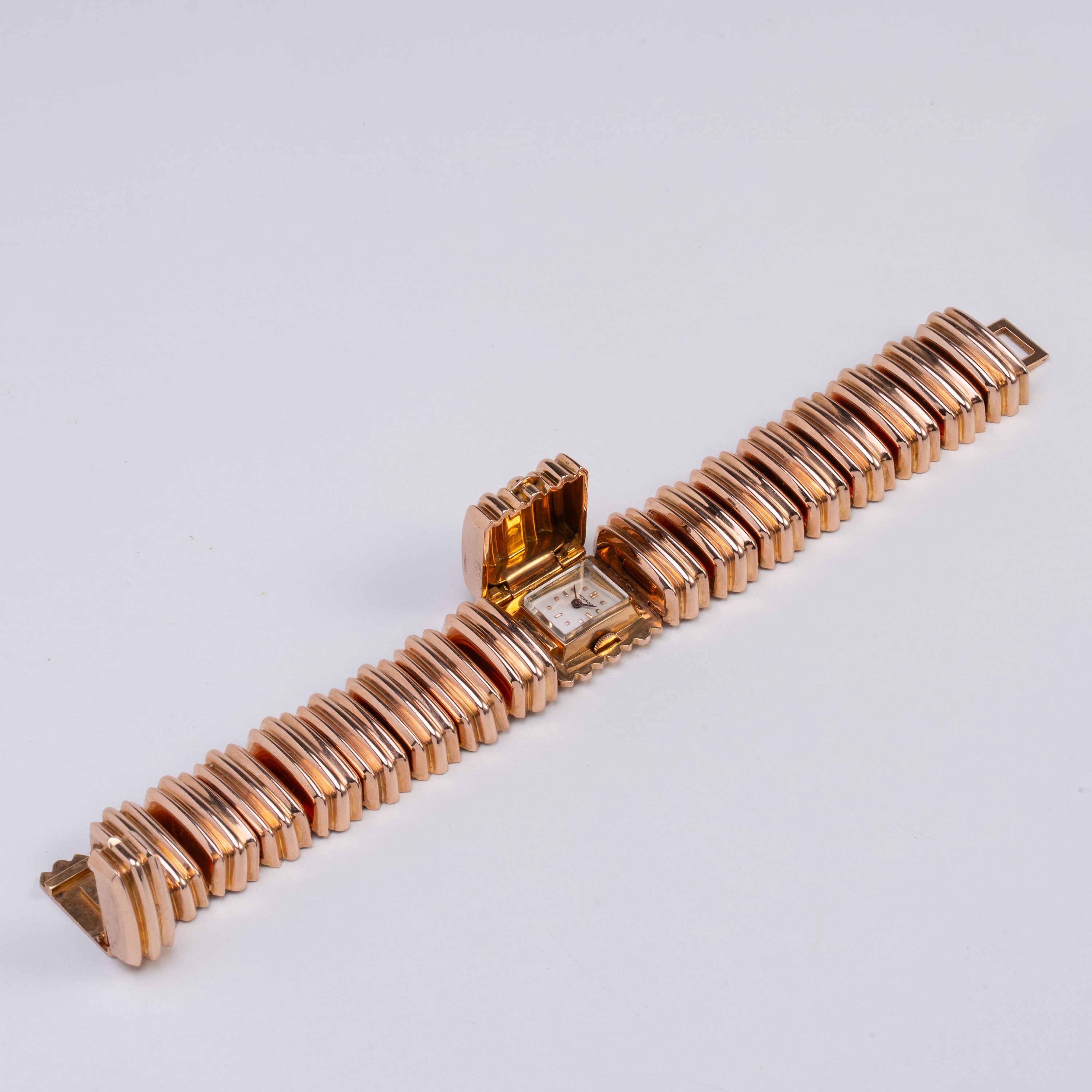 Movado - Orologio gioiello in oro rosa 18 kt a carica manuale con quadrante bianco (R4290)