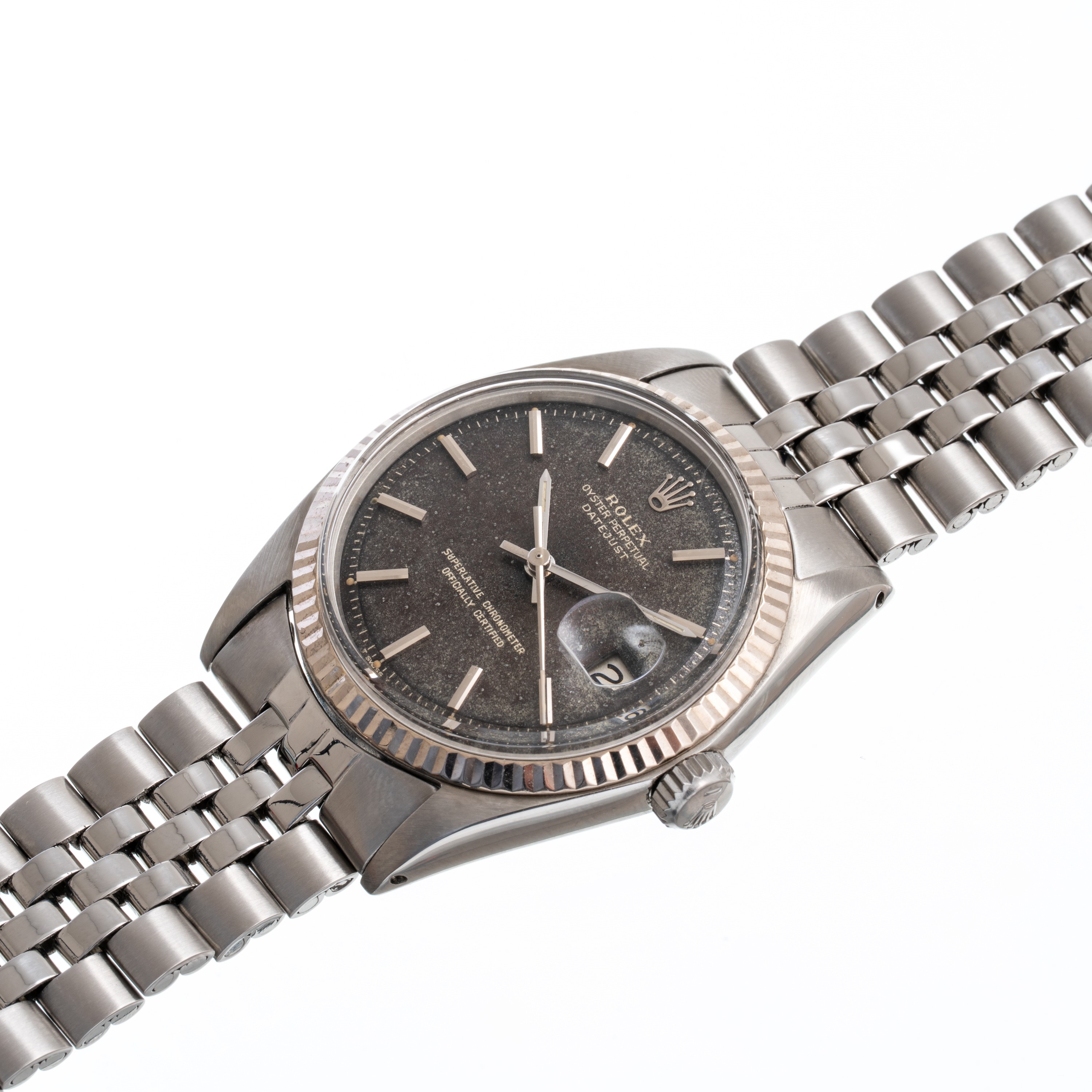 Rolex - Datejust Ref. 1601, orologio solo tempo in acciaio con quadrante tropicale