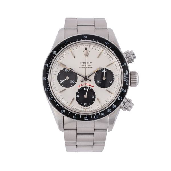 ROLEX - ROLEX - DAYTONA BIG RED CRONOGRAFO A CARICA MANUALE IN ACCIAIO CON GHIERA IN BACHELITE, QUADRANTE ARGENTE' 'BIG RED' E BRACCIALE IN ACCIAIO