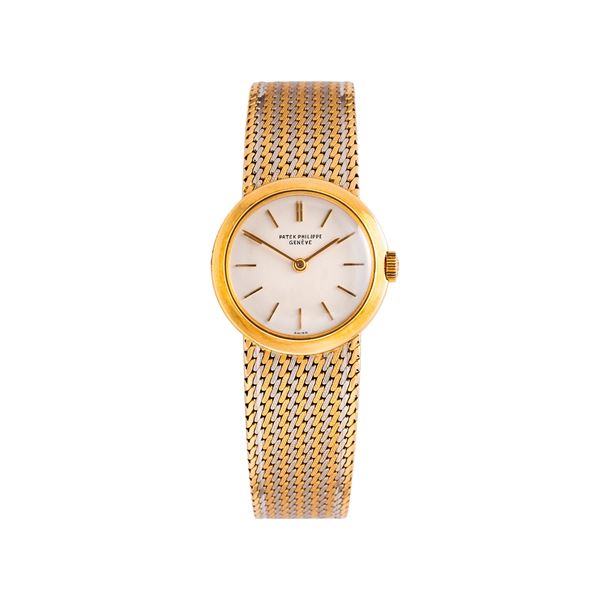 PATEK PHILIPPE - PATEK PHILIPPE  OROLOGIO SOLO TEMPO A CARICA MANUALE IN ORO GIALLO 18KT CON BRACCIALE GAY FRERES IN ORO GIALLO E BIANCO 18KT