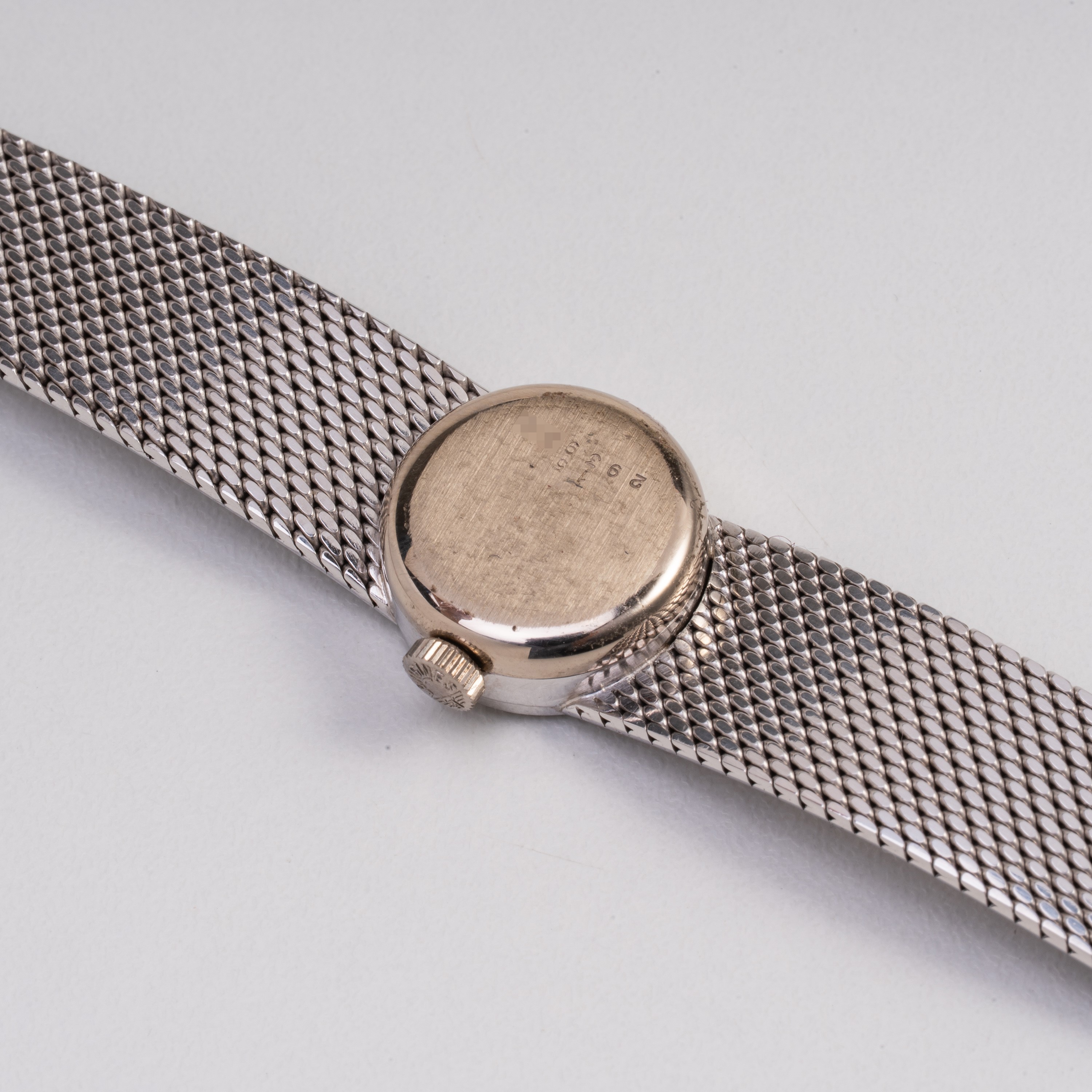 Longines - Orologio solo tempo a carica manuale in oro bianco 18 kt con bracciale integrato e qua...