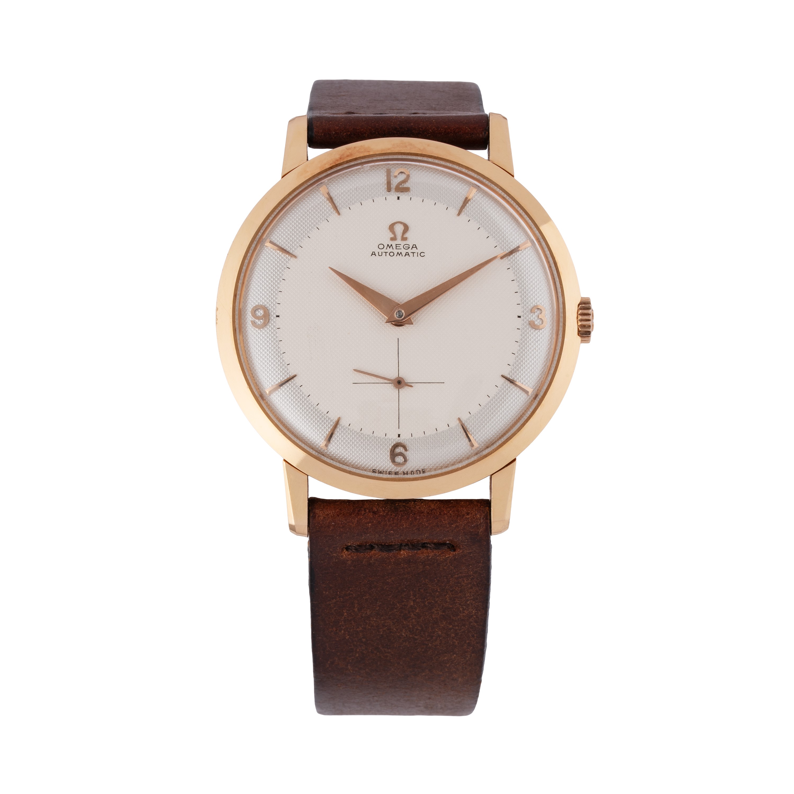 Omega - Orologio da polso “Solo Tempo” in oro rosa 18 kt con carica automatica e quadrante bitona...