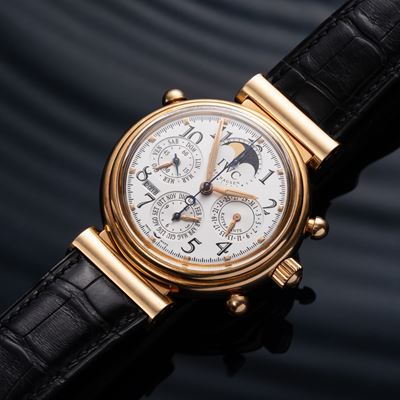 Da Vinci Rattrappante Cronografo Rattrappante con Calendario Perpetuo a carica automatica, oro ro...
