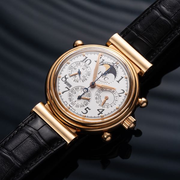 IWC - IWC - DA VINCI RATTRAPPANTE CRONOGRAFO RATTRAPPANTE CALENDARIO PERPETUO A CARICA AUTOMATICA IN ORO ROSA 18KT CON QUADRANTE ARGENTE'