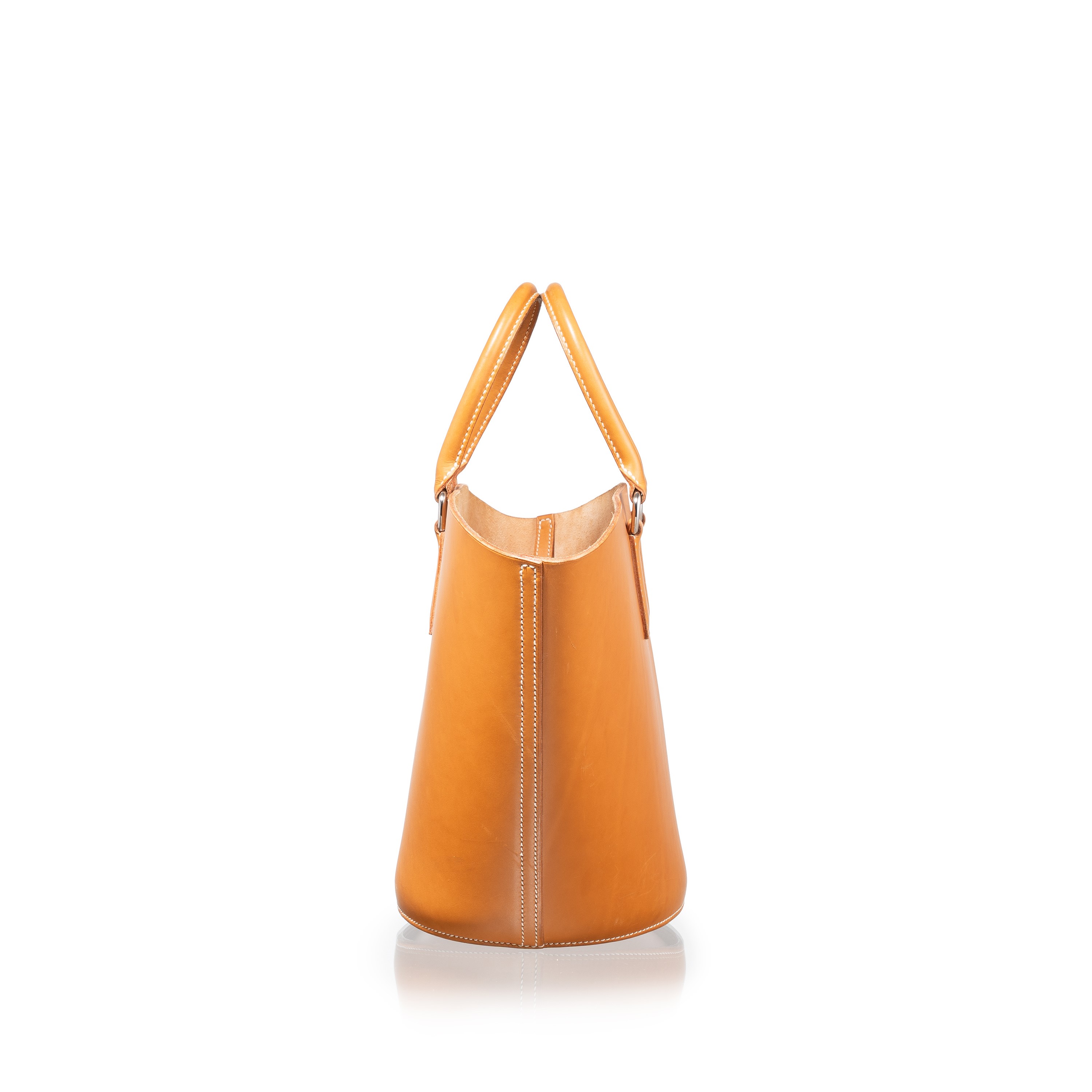Hermès - Secchiello Cabas in vache naturelle con hardware palladio (2007)