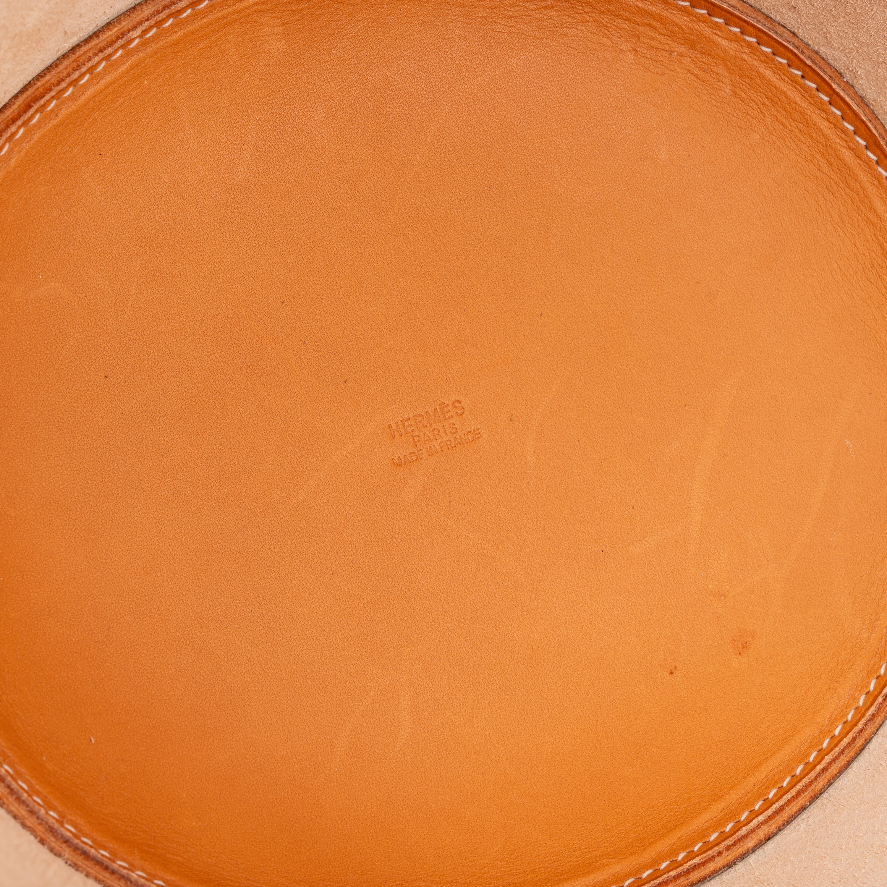Hermès - Secchiello Cabas in vache naturelle con hardware palladio (2007)