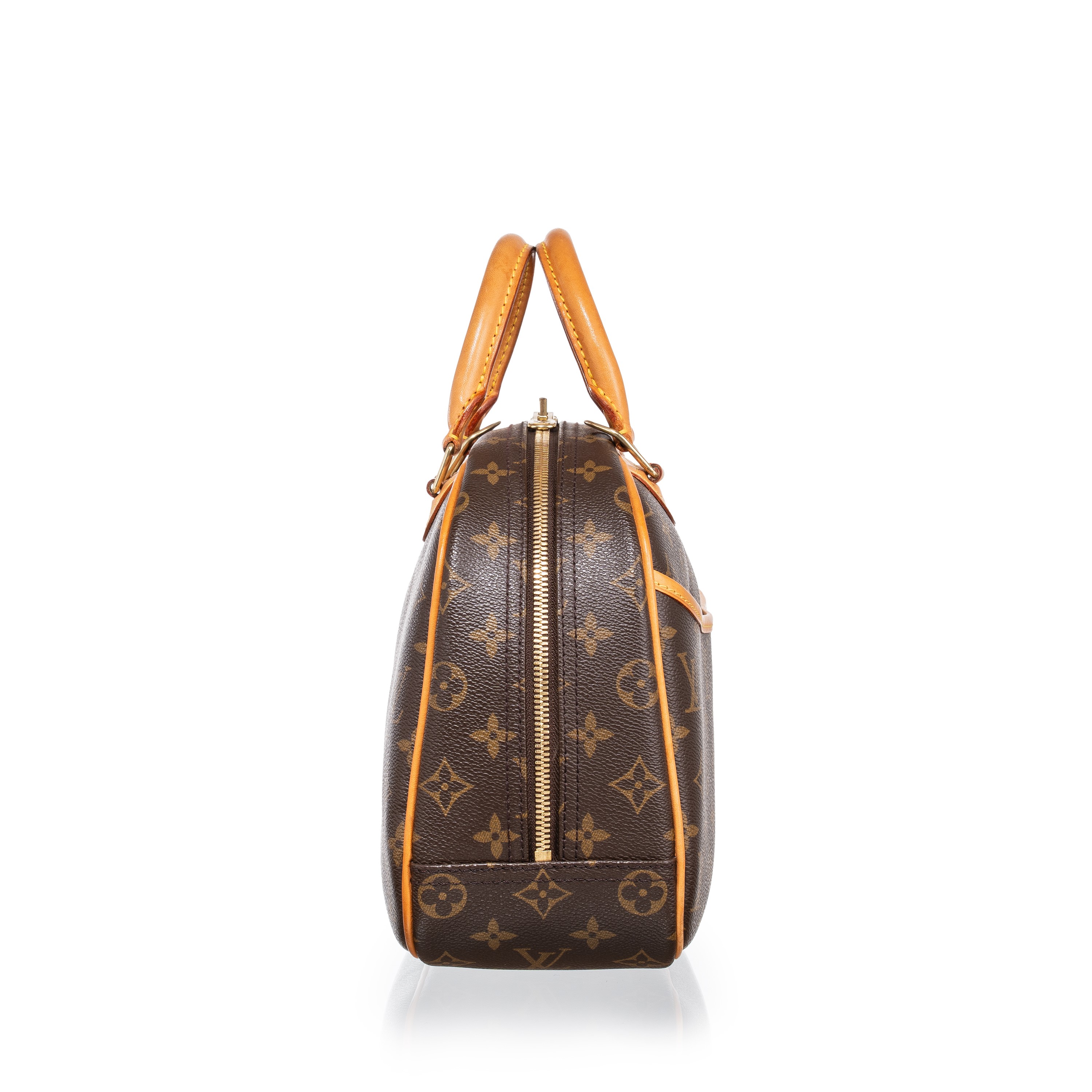 Louis Vuitton - Borsa a mano Trouville (Monogram) in tela e vacchetta, 2005