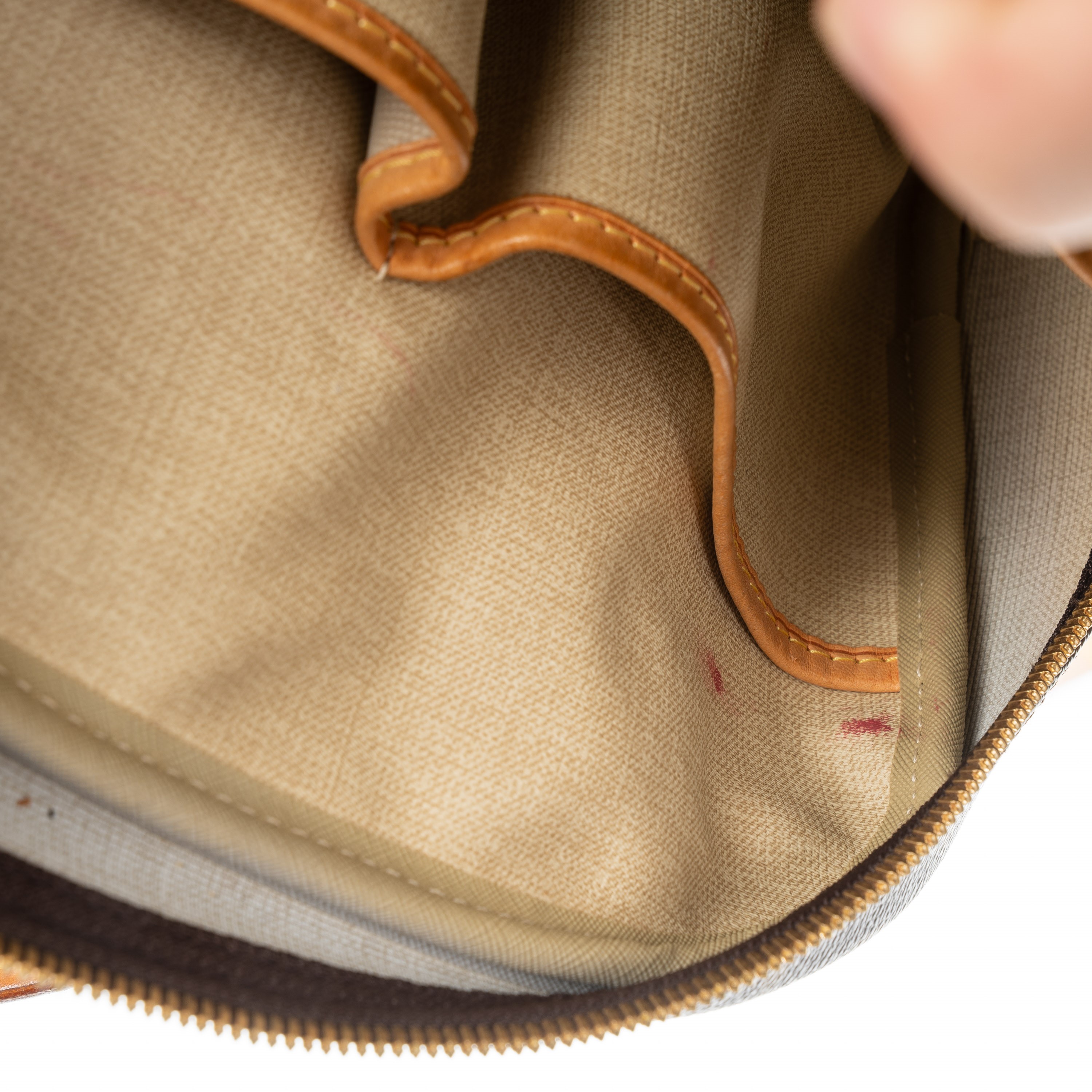 Louis Vuitton - Borsa a mano Trouville (Monogram) in tela e vacchetta, 2005