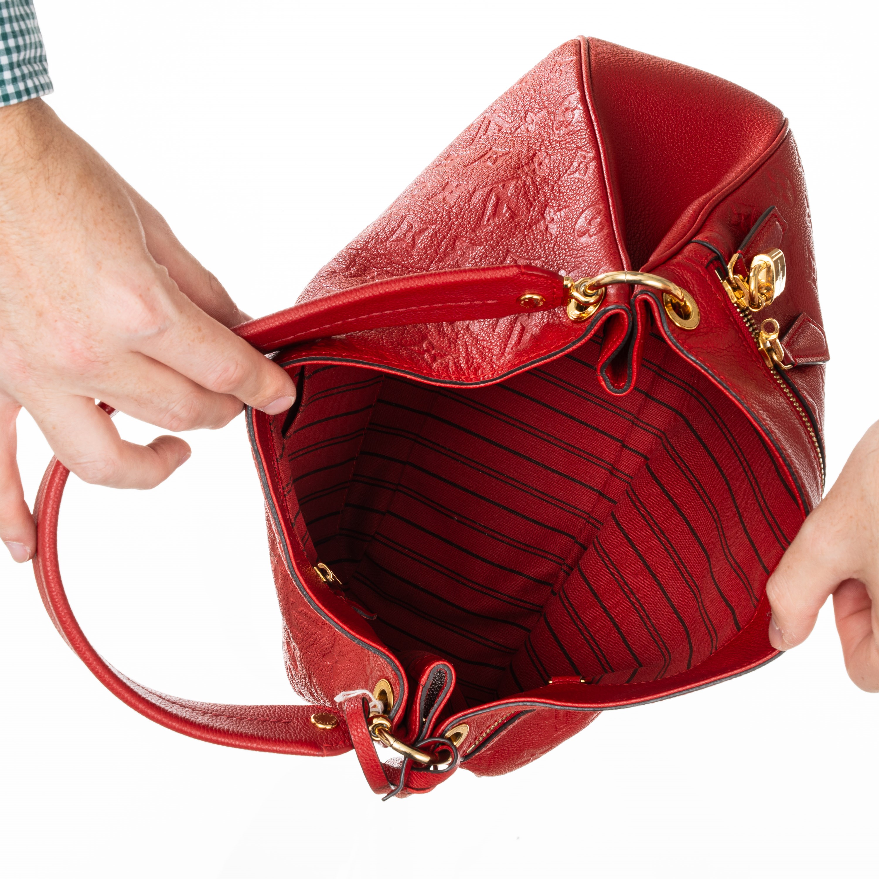 Louis Vuitton - Spontini borsa in pelle Empreinte rossa (2016)