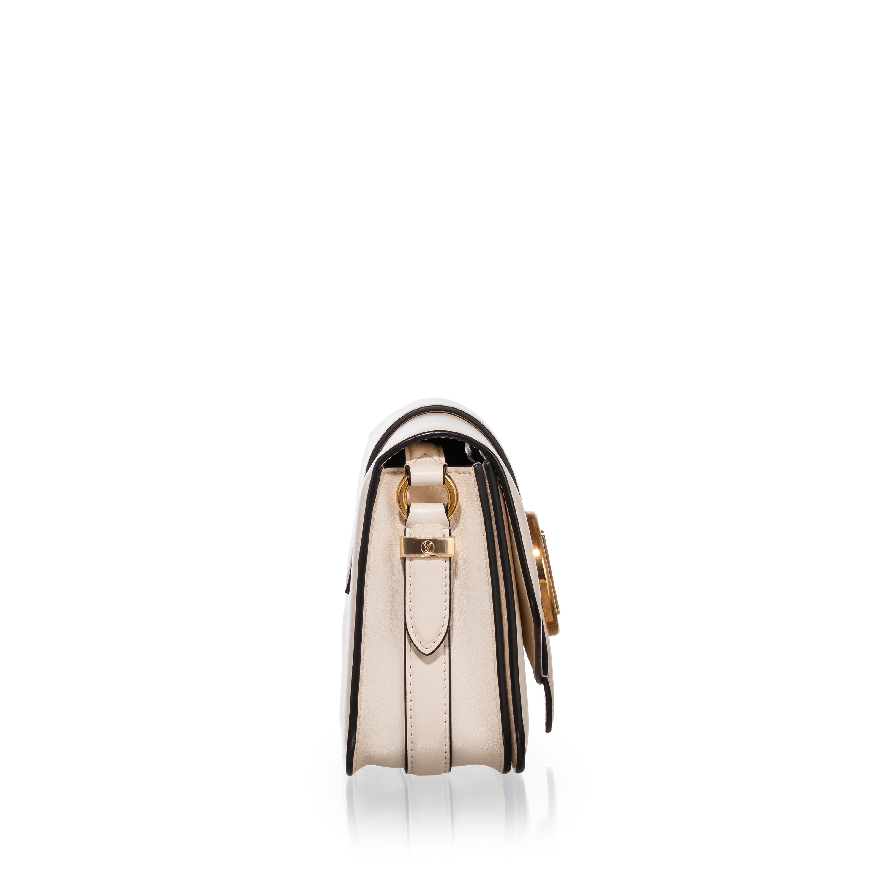 Louis Vuitton - Pont 9 in pelle di vitello beige con hardware dorato