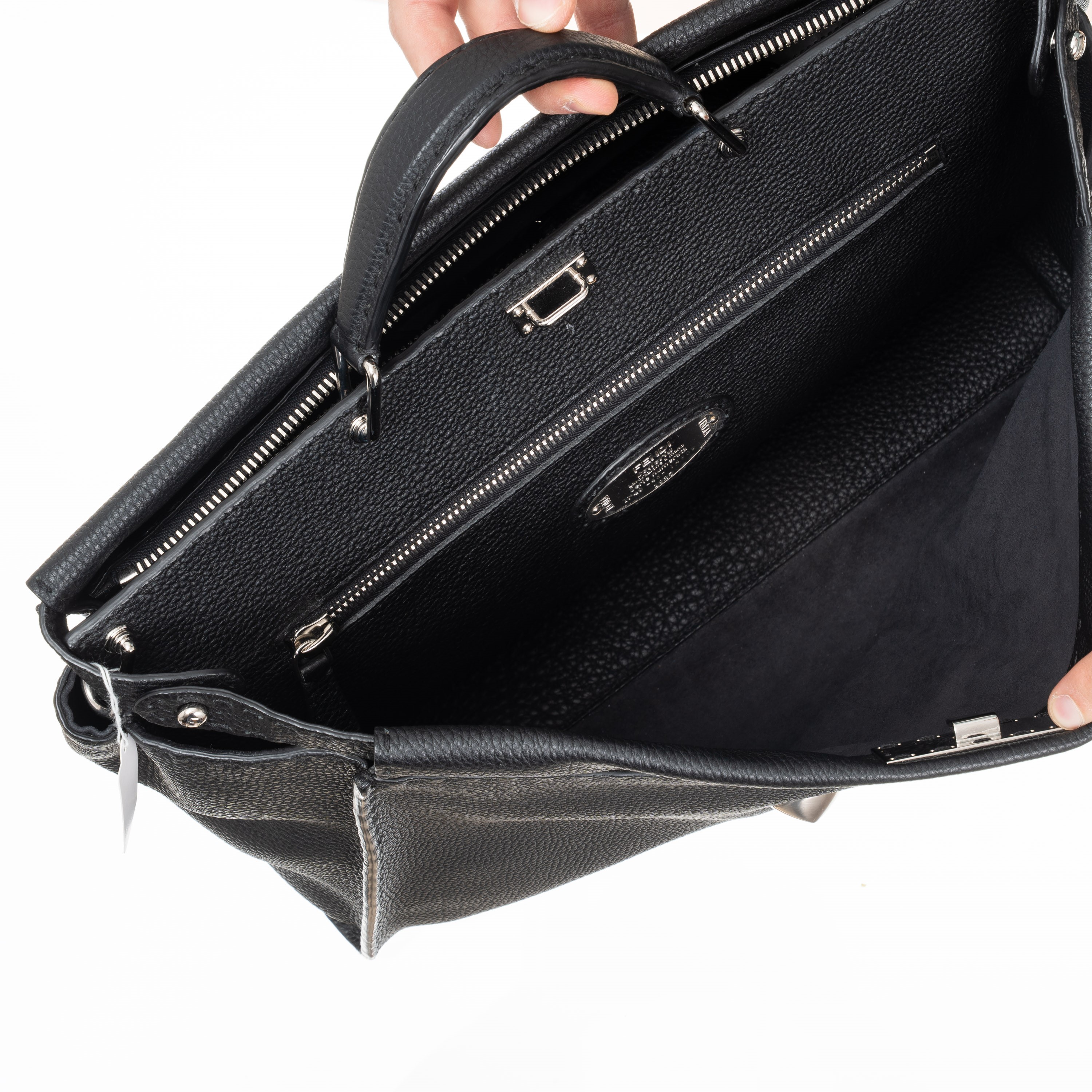 Fendi - Peekaboo BLA BLA BLA, borsa in cuoio Roma