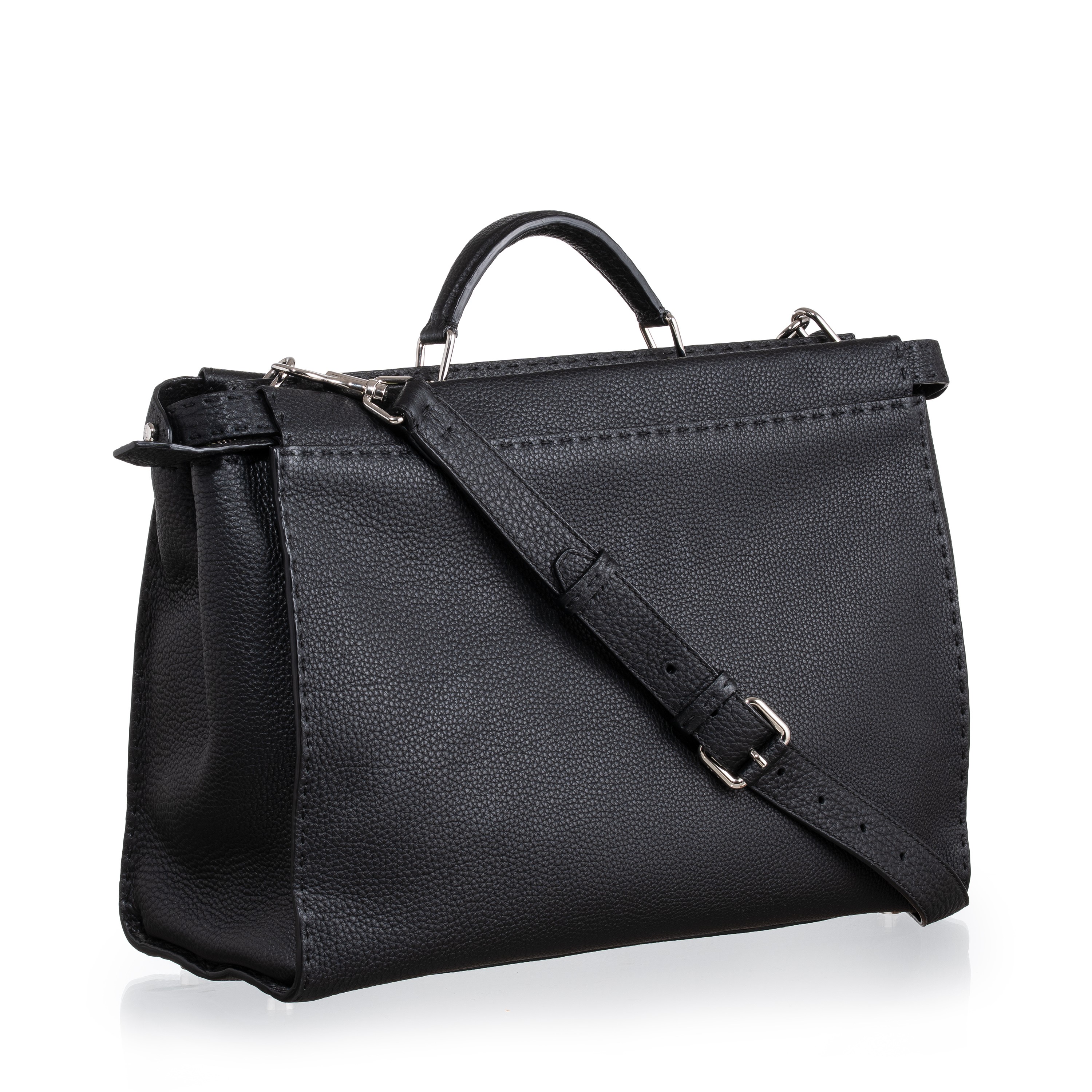 Fendi - Peekaboo BLA BLA BLA, borsa in cuoio Roma