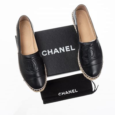 Espadrillas in pelle d’agnello nere (taglia 39)
