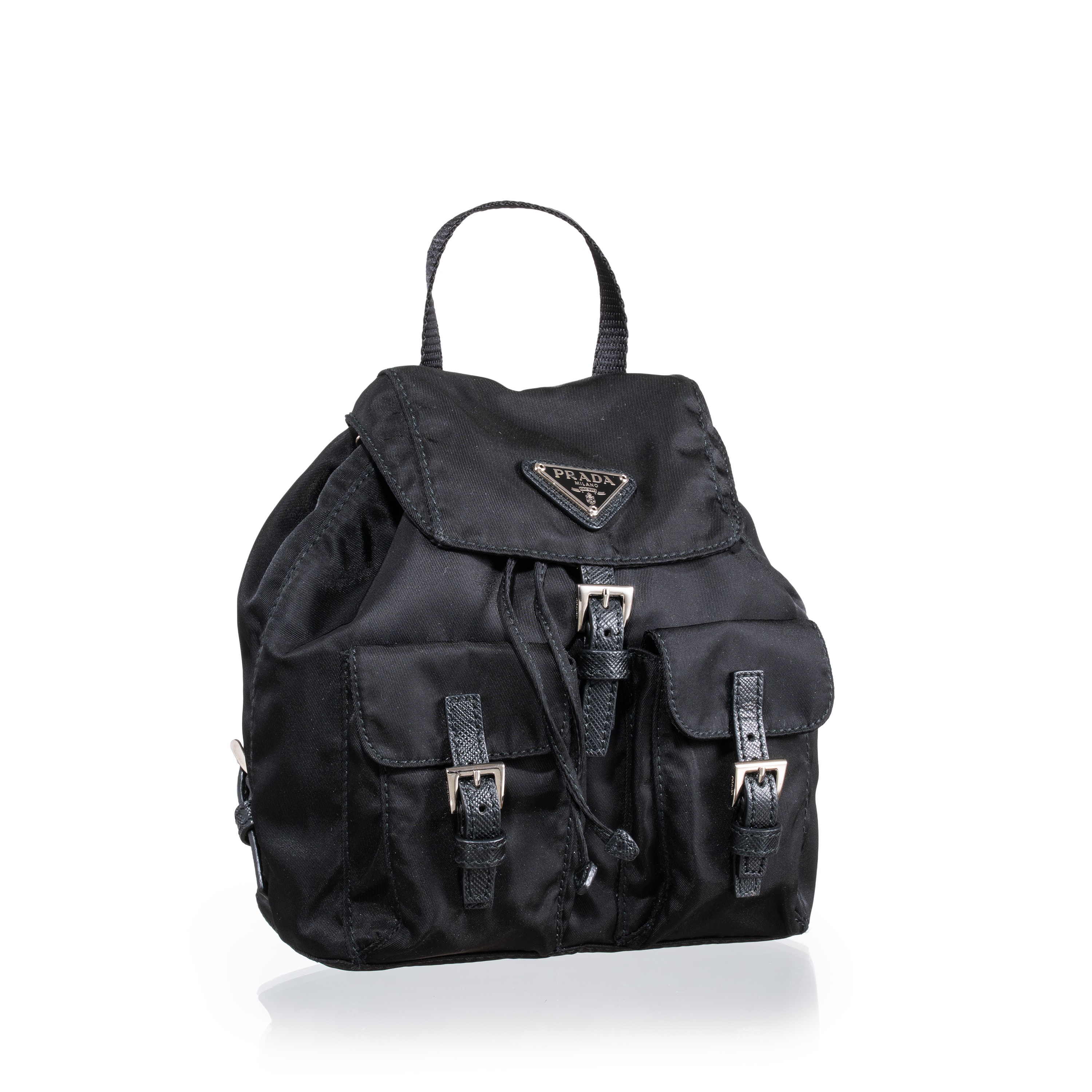 Prada - Mini zaino Re-Edition in tela vela con dettagli Saffiano