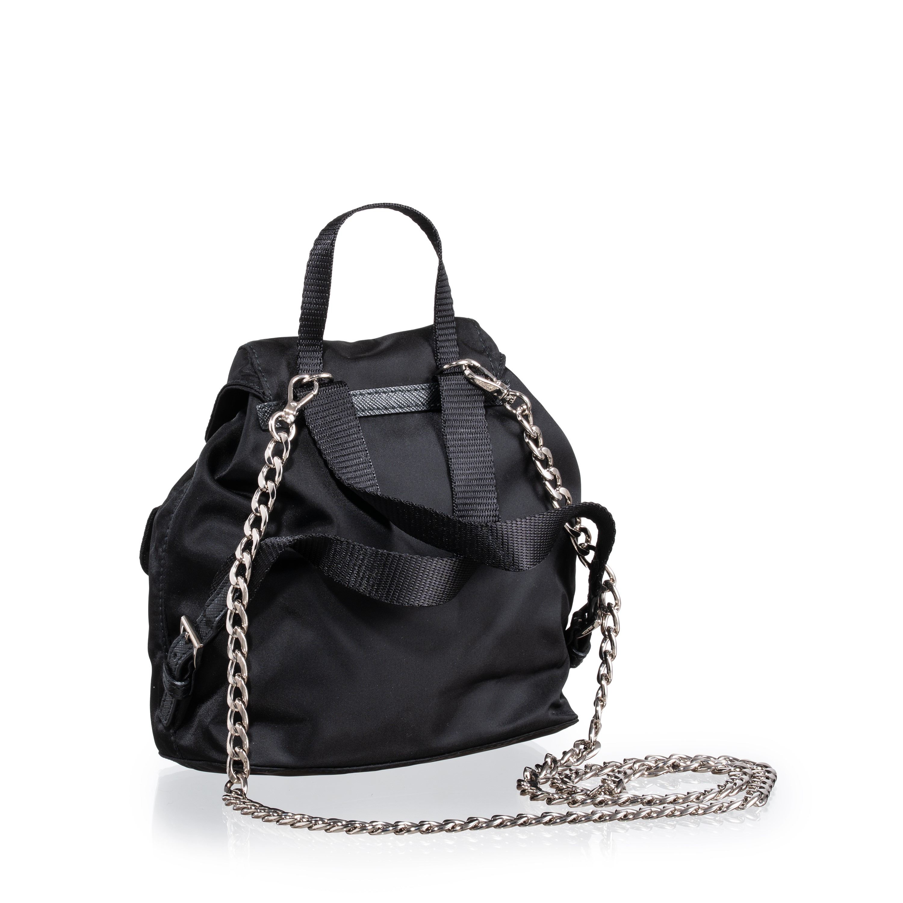 Prada - Mini zaino Re-Edition in tela vela con dettagli Saffiano