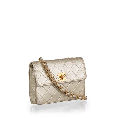 Vintage micro bag Timeless in pelle d’agnello con dettagli dorati