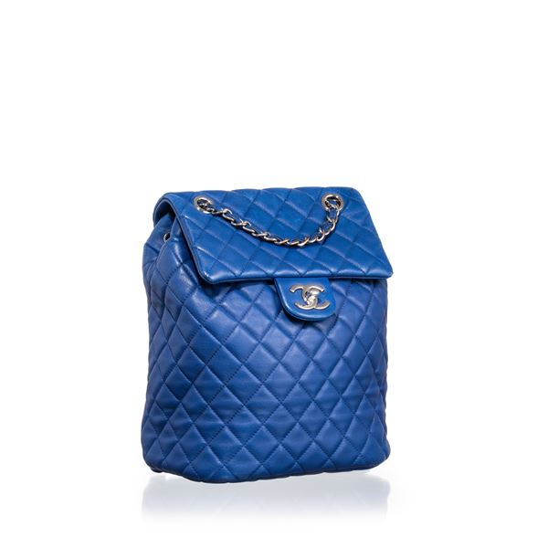 CHANEL - CHANEL ZAINO URBAN SPIRIT IN PELLE D’AGNELLO TRAPUNTATA COLOR BLU PHW - 2016/2017