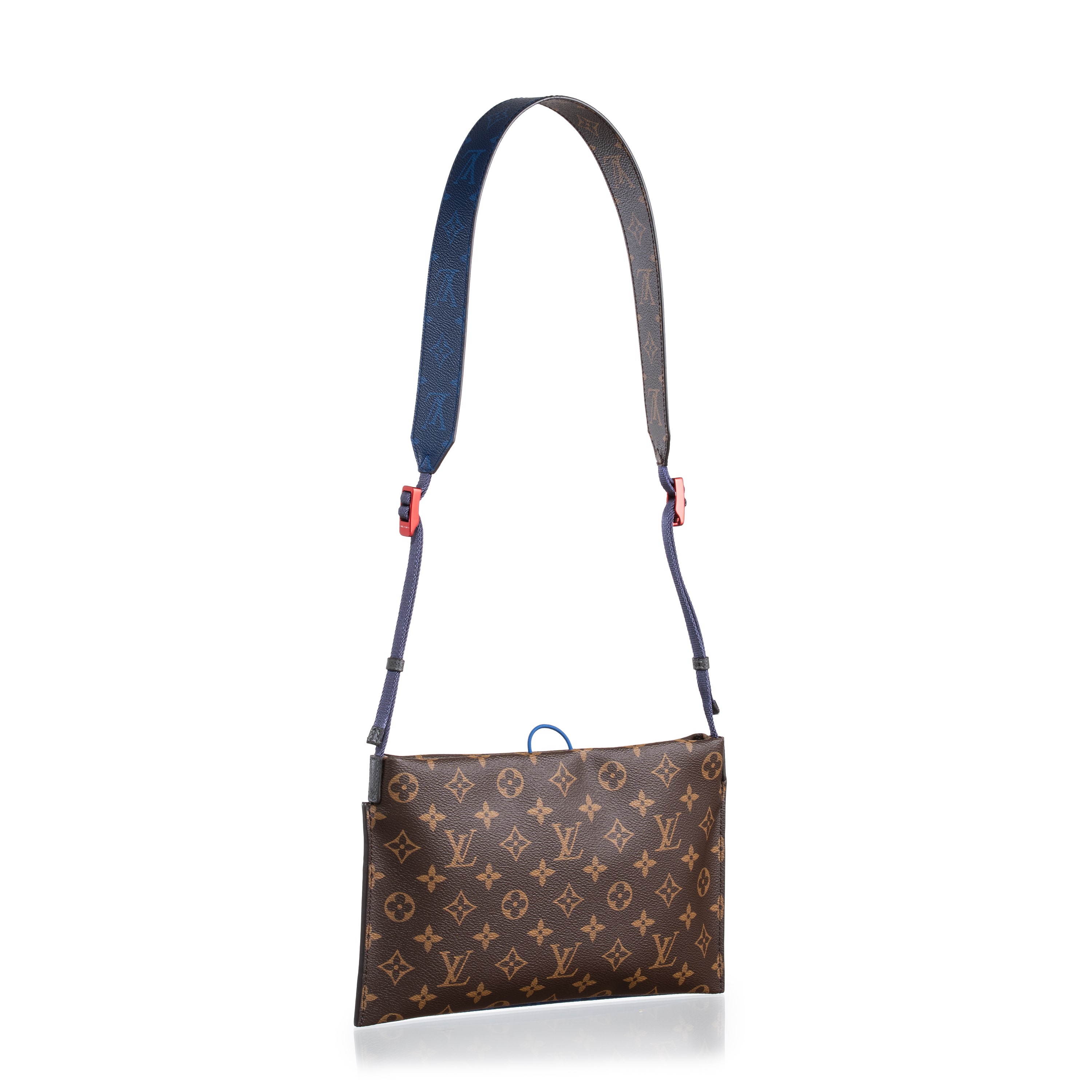 Louis Vuitton - Tracolla Outdoor piccola in canvas monogram Pacific Blue