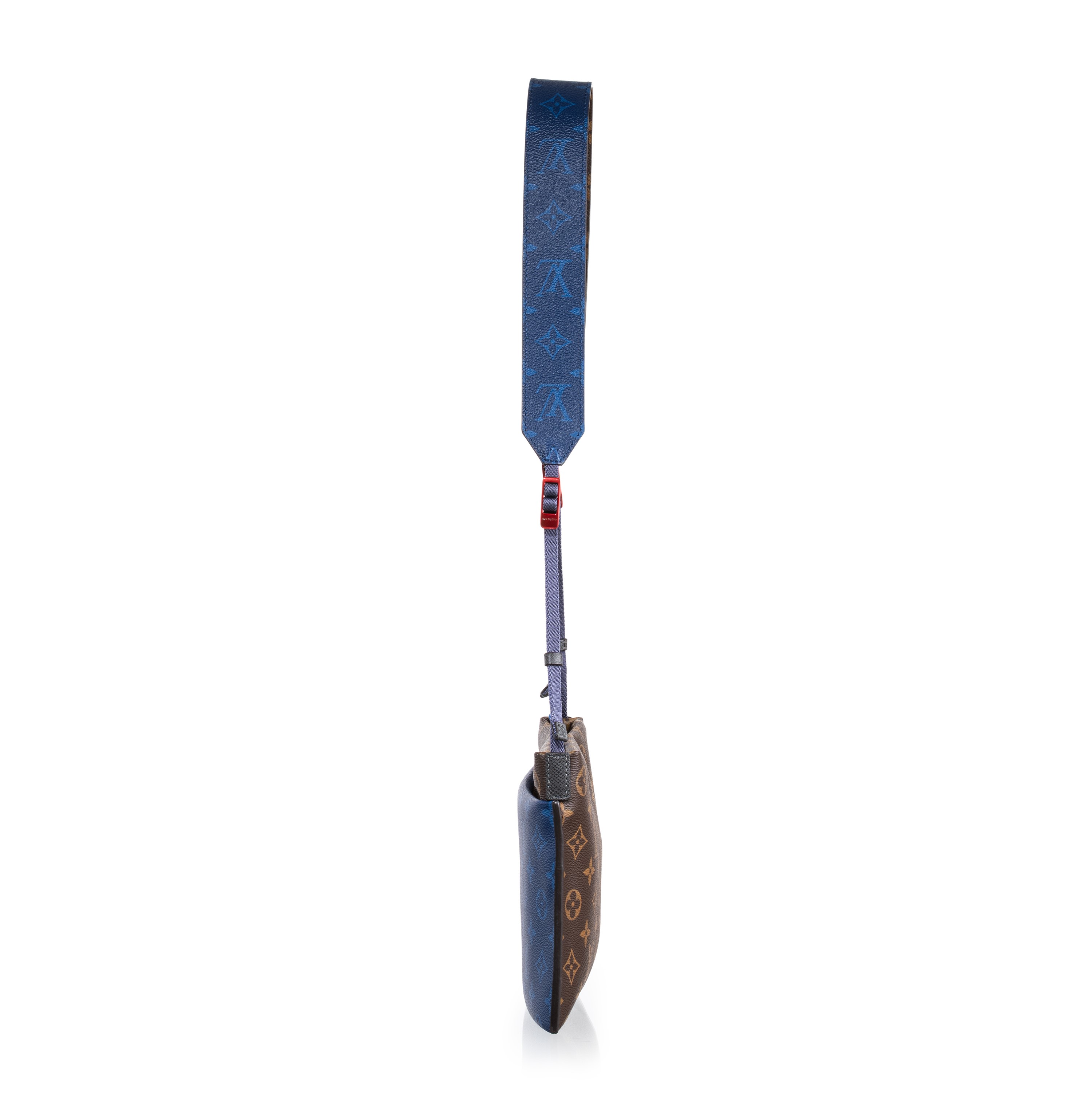 Louis Vuitton - Tracolla Outdoor piccola in canvas monogram Pacific Blue