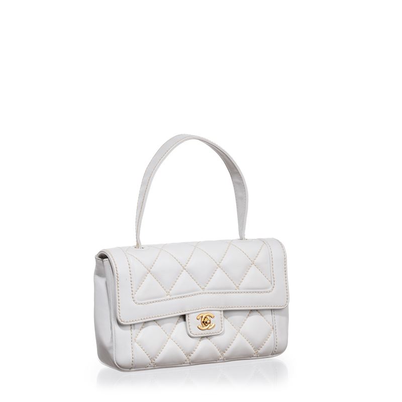 Chanel - Timeless Handle Bag vintage in pelle d’agnello trapuntata