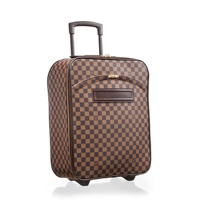 Trolley Pegase 45 Damier Ebene (valigia) – tela Damier Ebene e dettagli in pelle