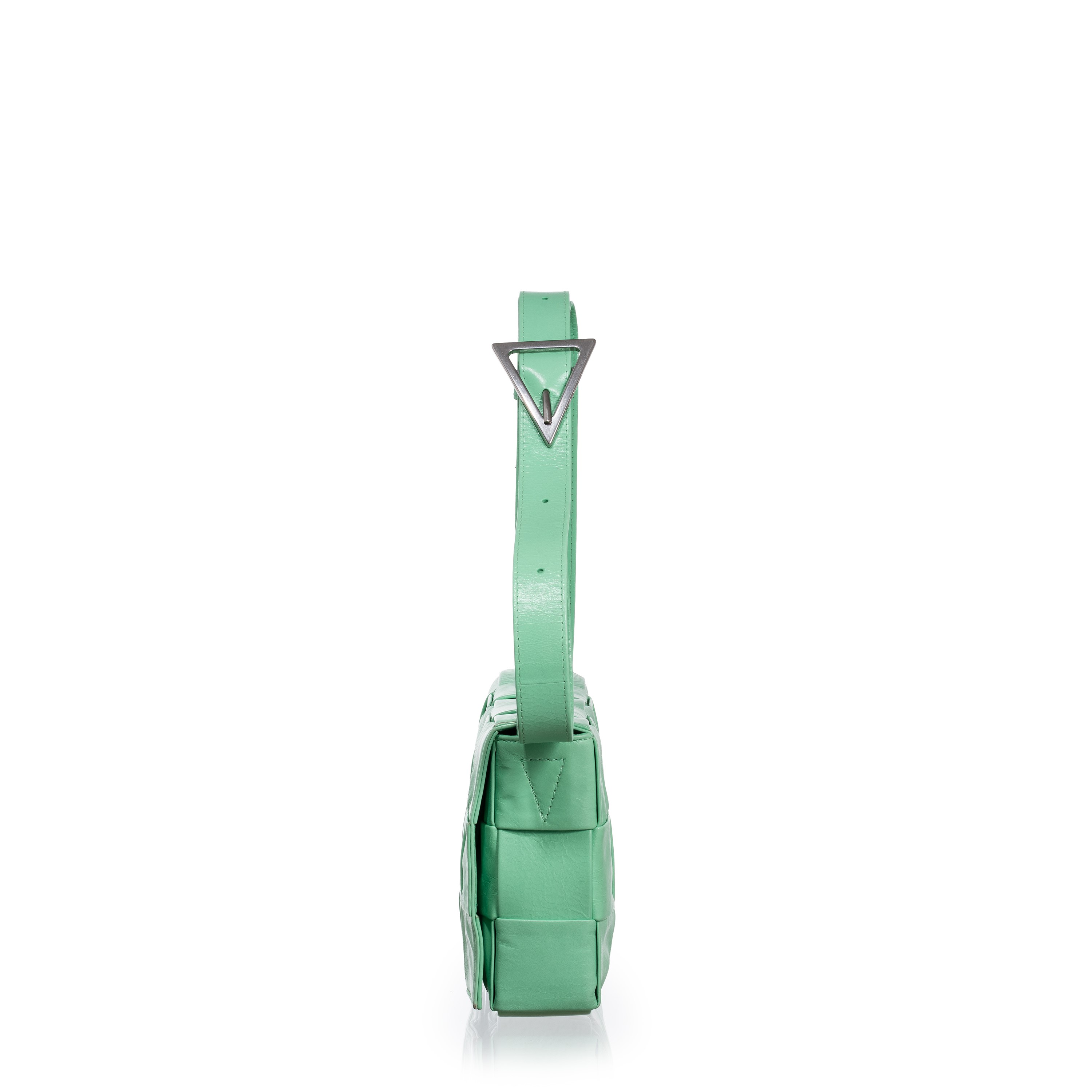 Bottega Veneta - Stretch Cassette borsa a tracolla in pelle con intreccio color menta