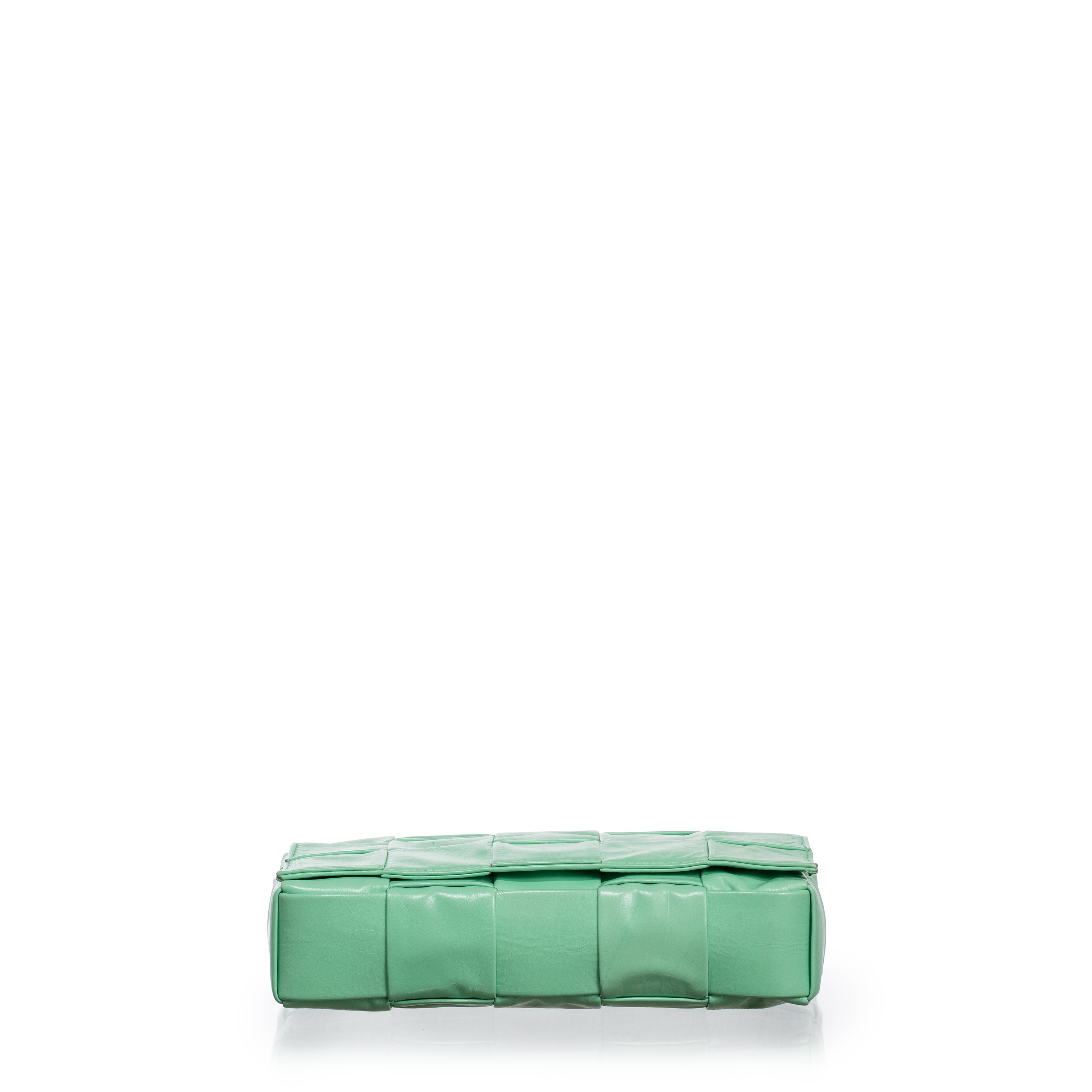 Bottega Veneta - Stretch Cassette borsa a tracolla in pelle con intreccio color menta