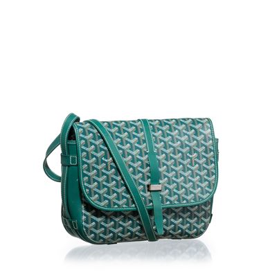Belvedere MM in canvas Goyardine verde