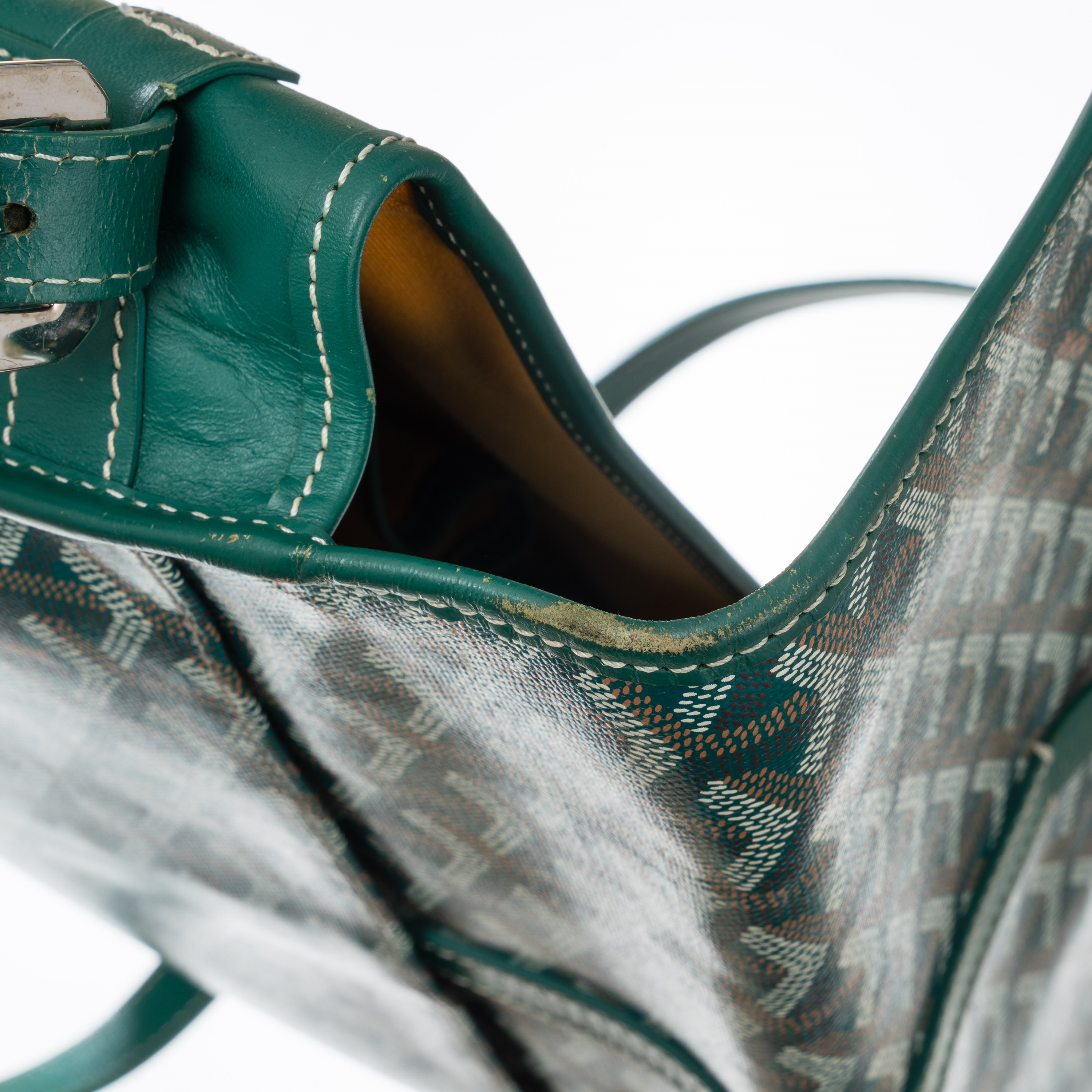 Belvedere MM in canvas Goyardine verde