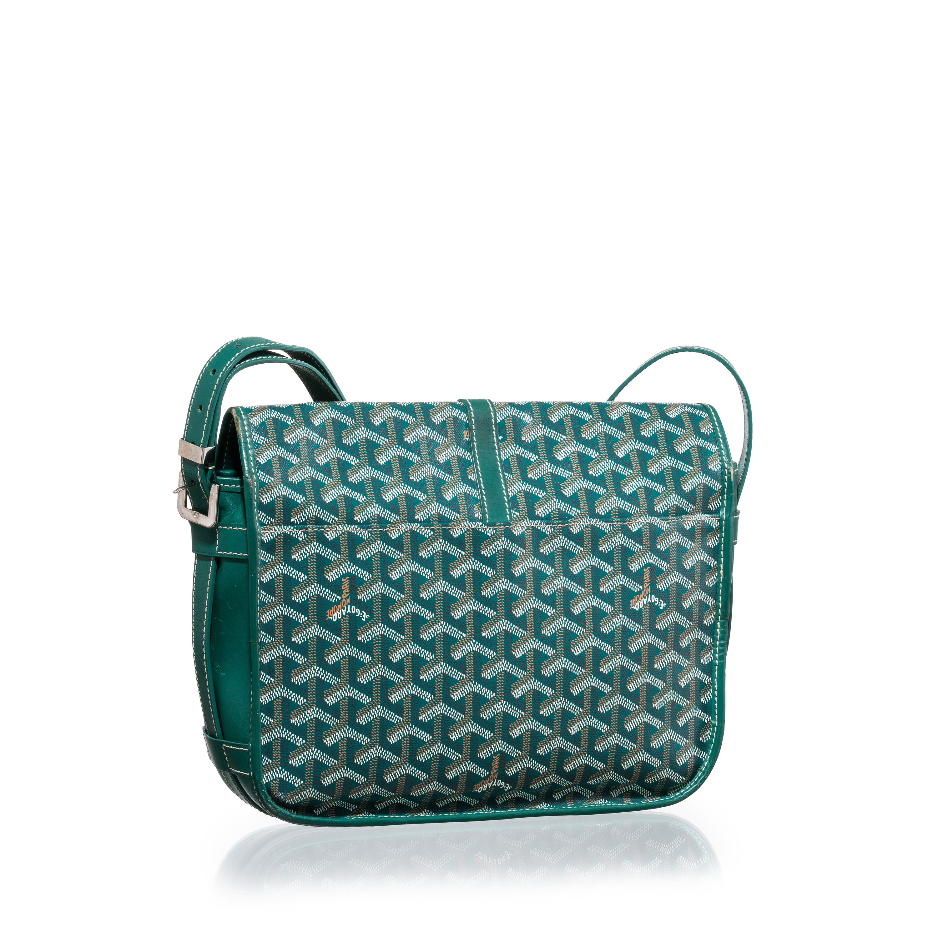 Belvedere MM in canvas Goyardine verde