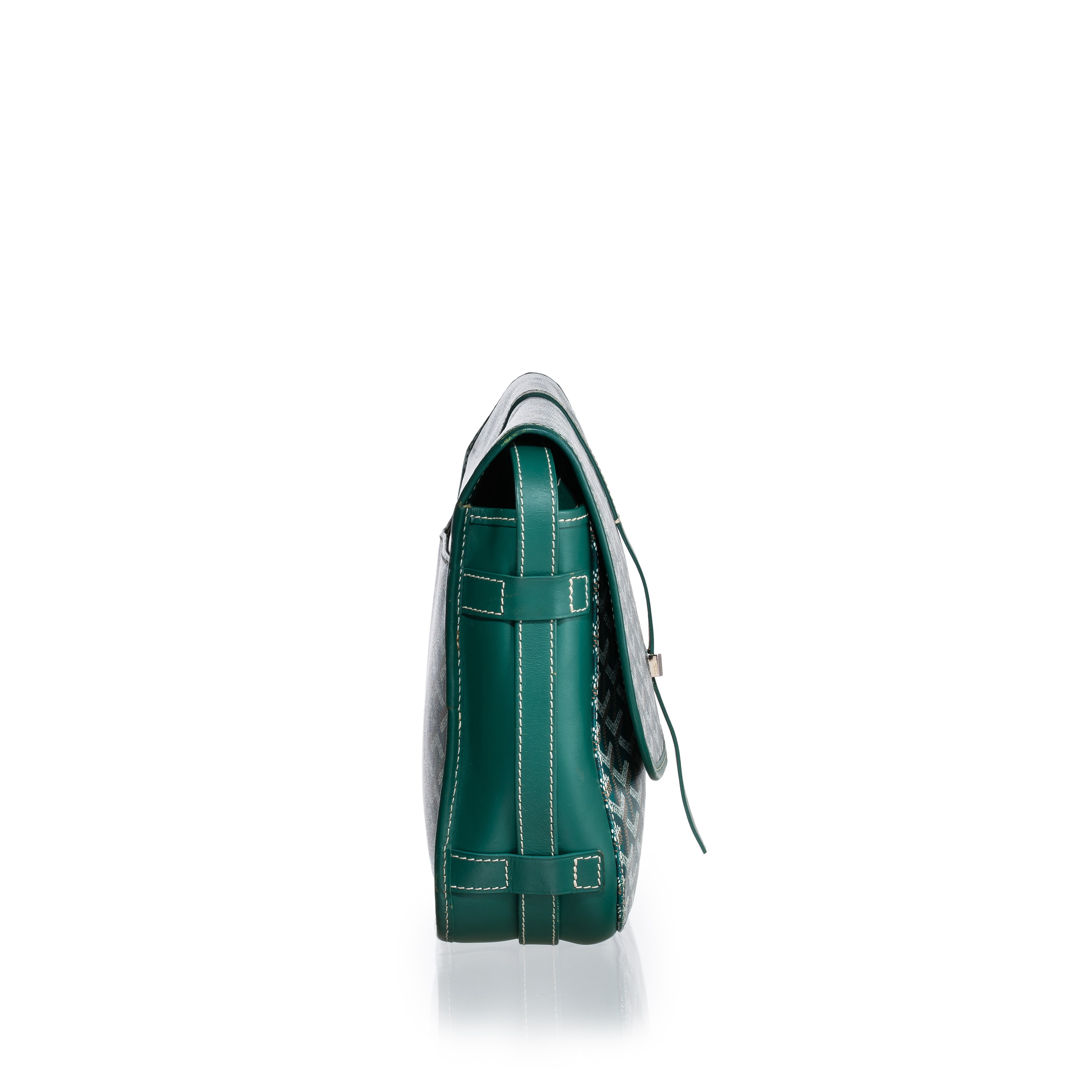 Belvedere MM in canvas Goyardine verde