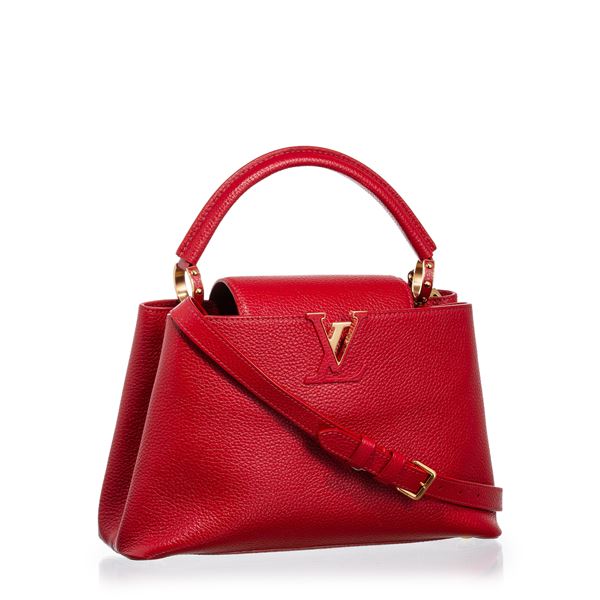 LOUIS VUITTON - LOUIS VUITTON CAPUCINES PM IN PELLE TAURILLON COLOR SCARLATTO - 2018