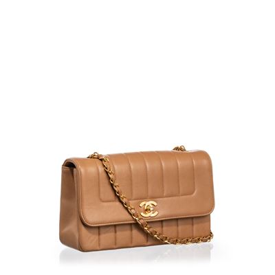 Borsa a spalla vintage Timeless in pelle d’agnello (color biscotto), 1991-1994
