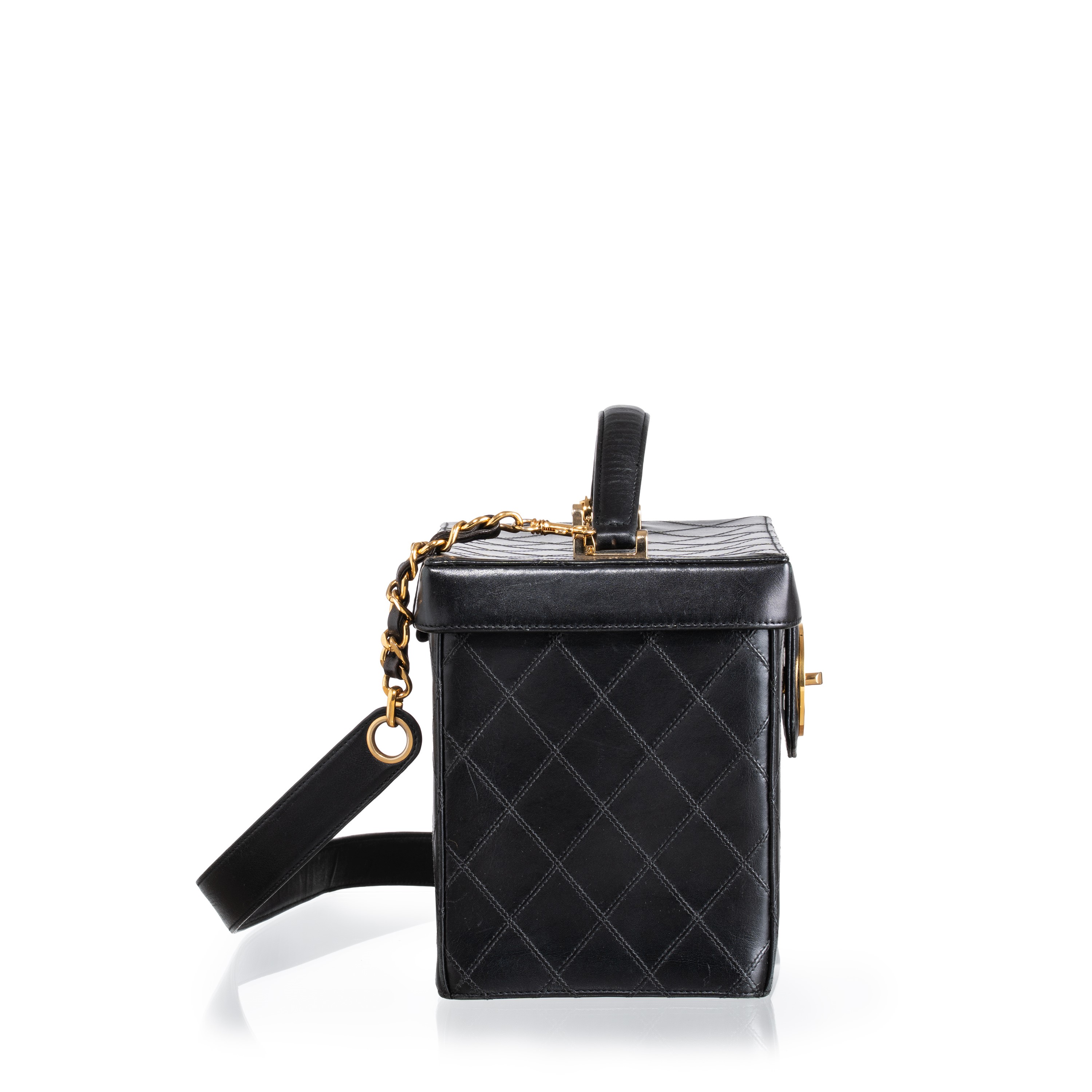 Chanel - Trousse Vanity vintage in pelle d’agnello trapuntata (1994-1996)