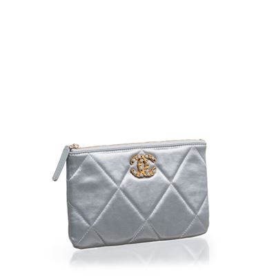 Pochette 19 in raso verde acqua