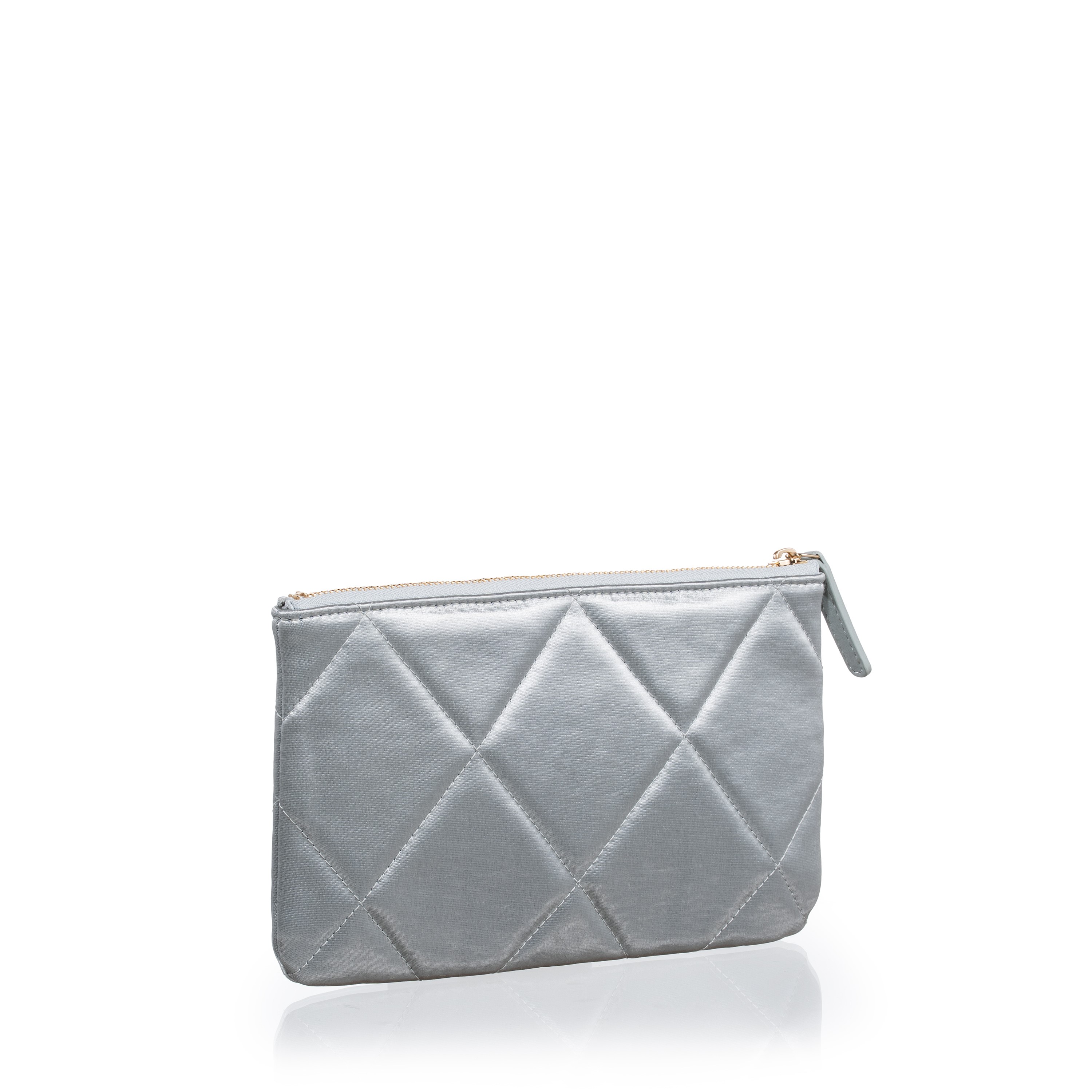 Chanel - Pochette 19 in raso verde acqua