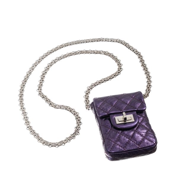 CHANEL - CHANEL MICRO BAG REISSUE PELLE MATELASSÉ COLOR VIOLA