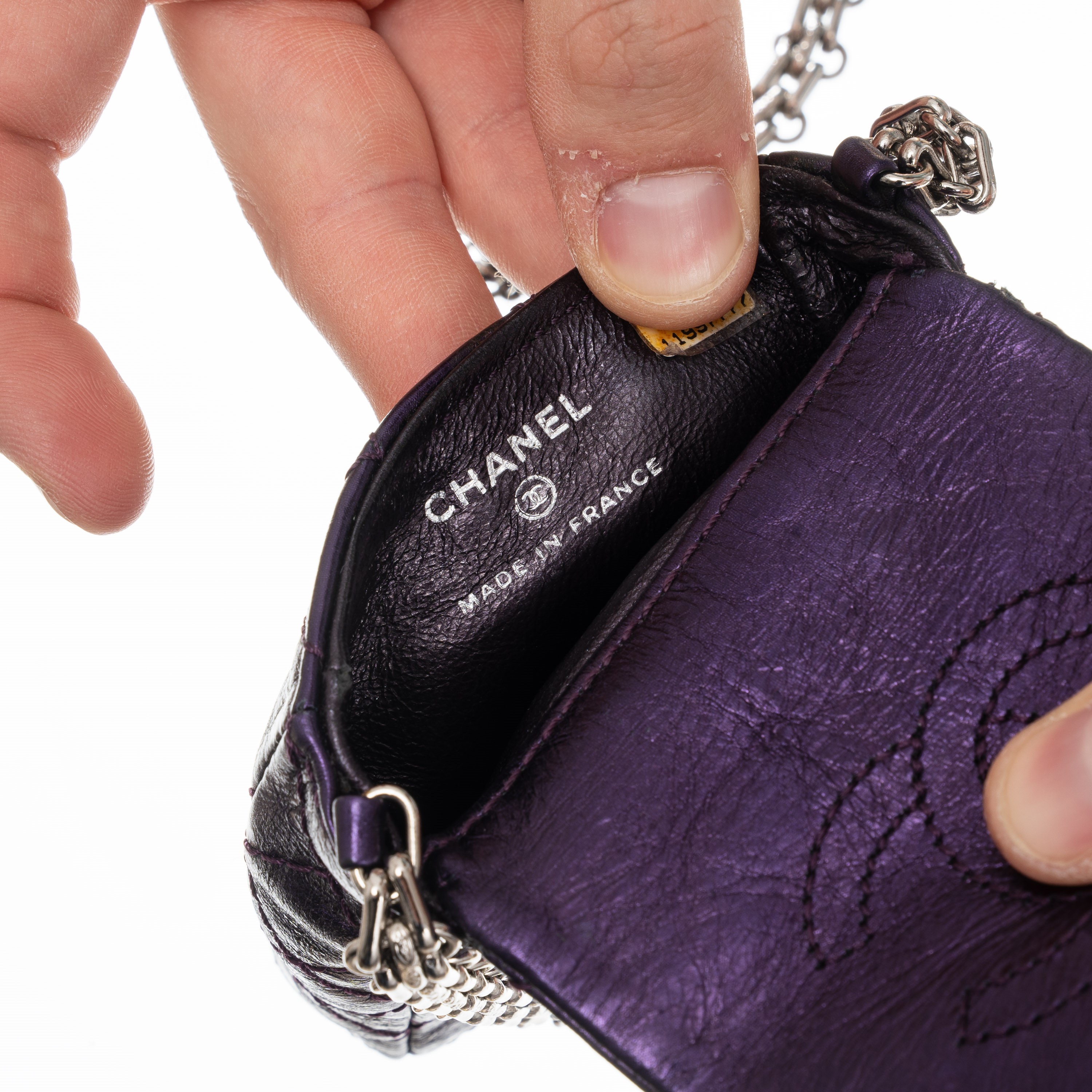 Chanel - Micro bag Reissue in pelle matelassé viola