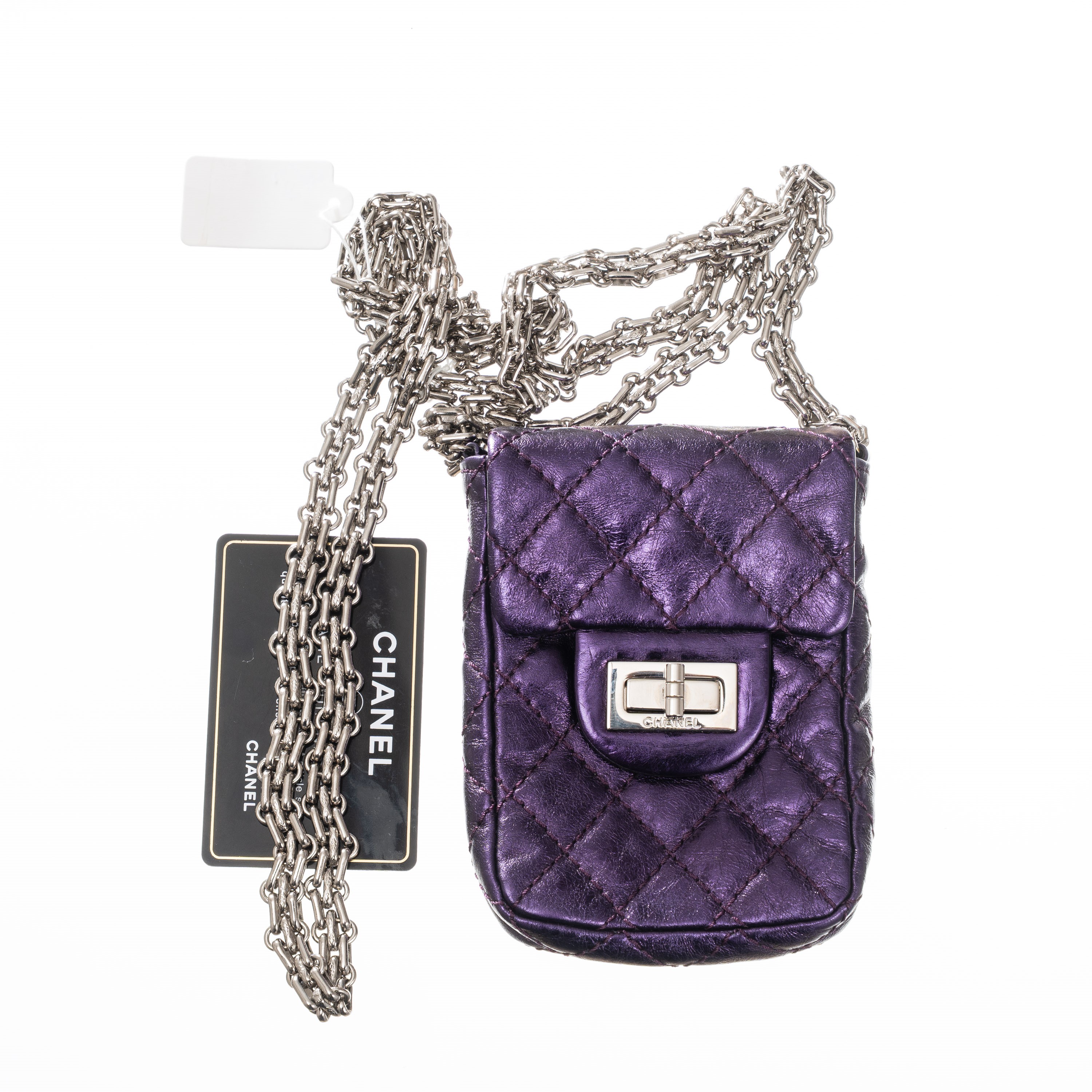 Chanel - Micro bag Reissue in pelle matelassé viola
