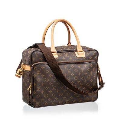 Borsa da lavoro Icare in tela monogram e dettagli in vacchetta